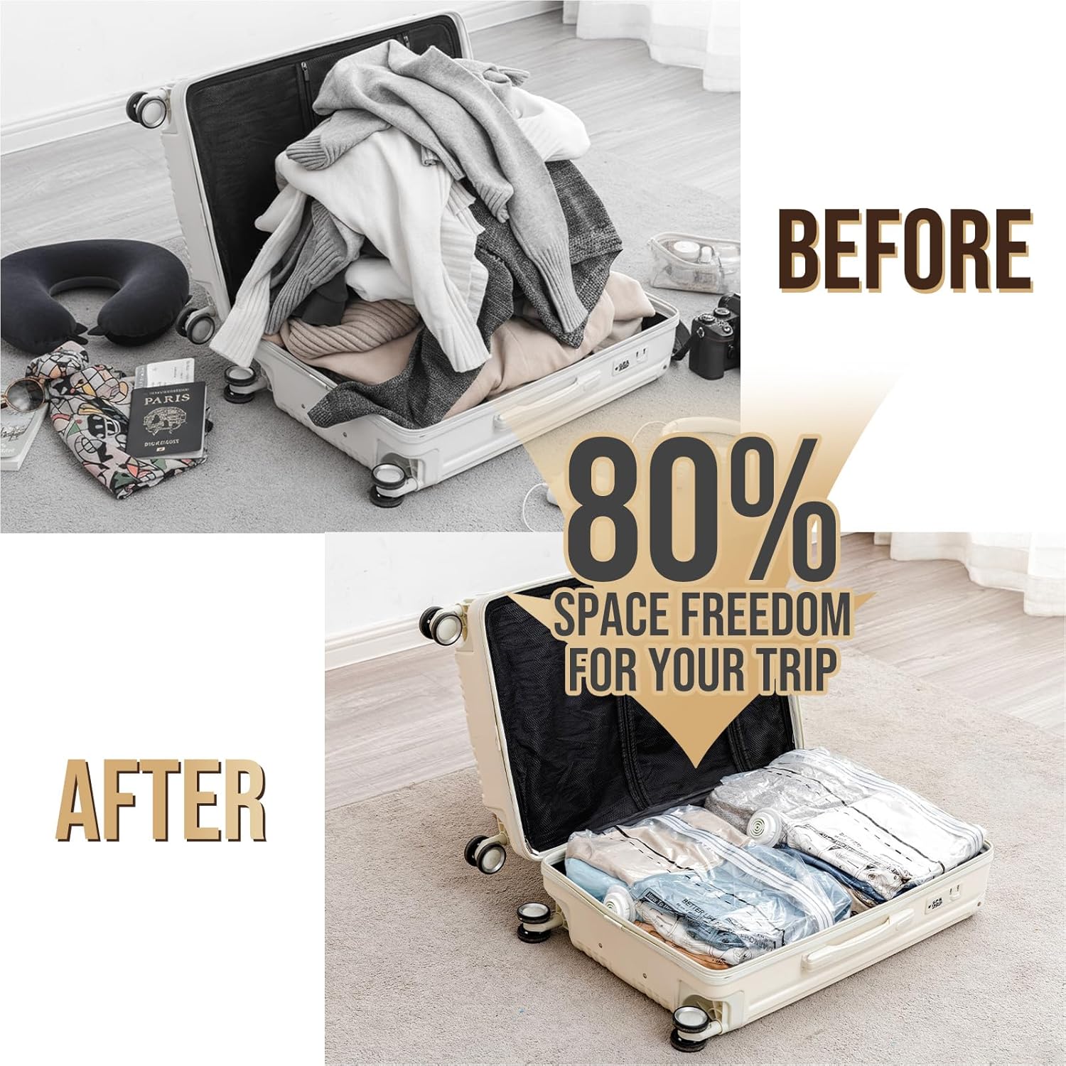 TAILI Clean Medium Cube Vacuum Storage Bags