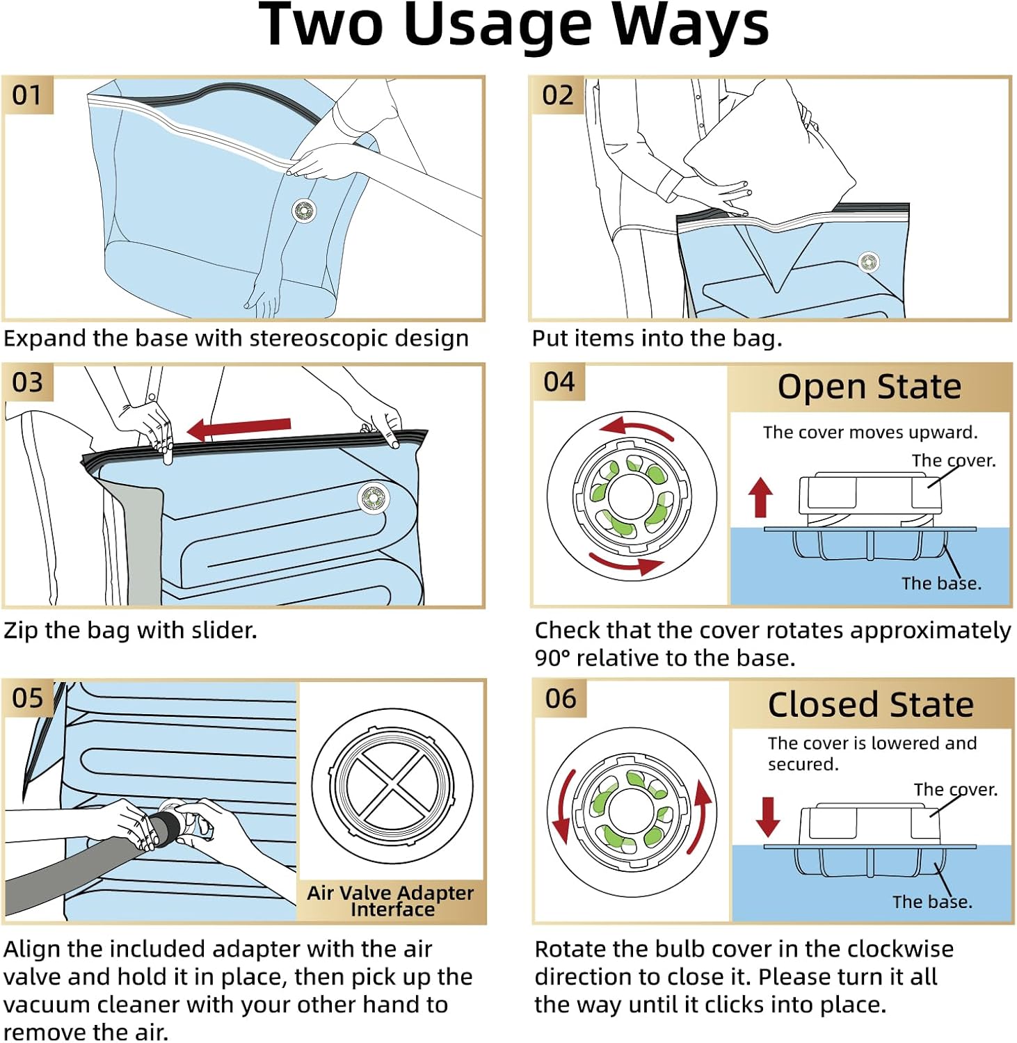 TAILI Supe Jumbo Cube Vacuum Storage Bags
