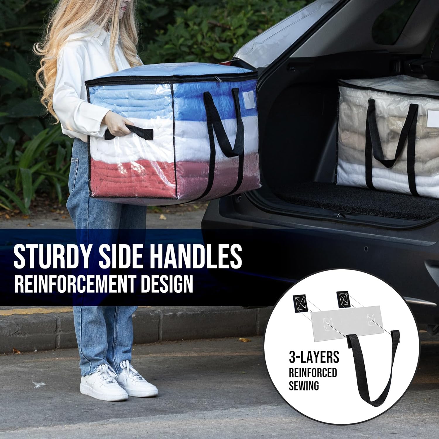 TAILI Clear Extra Large  Moving Bags with Window