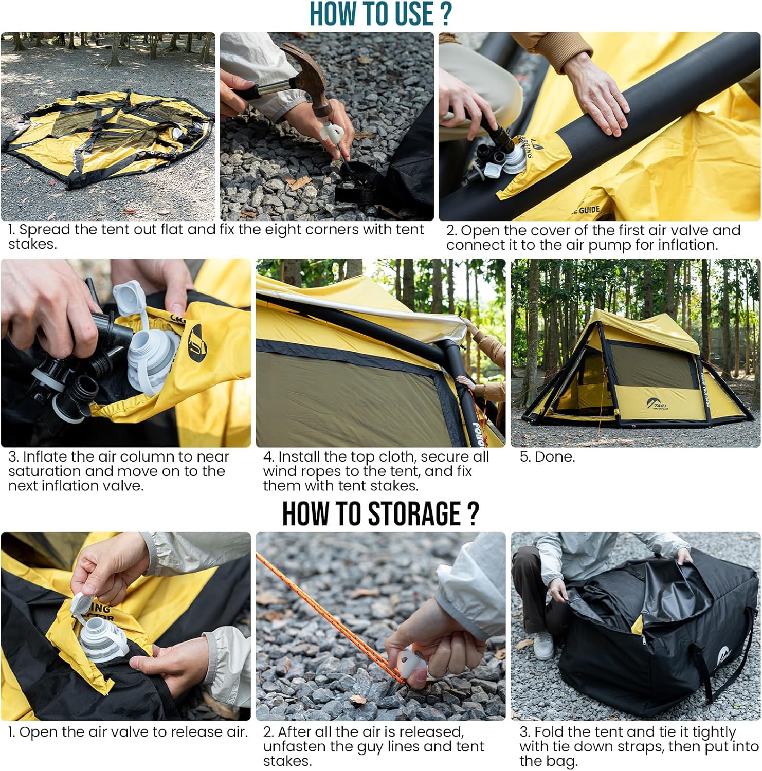 TAILI Octagonal Double-Chamber Inflatable Tent