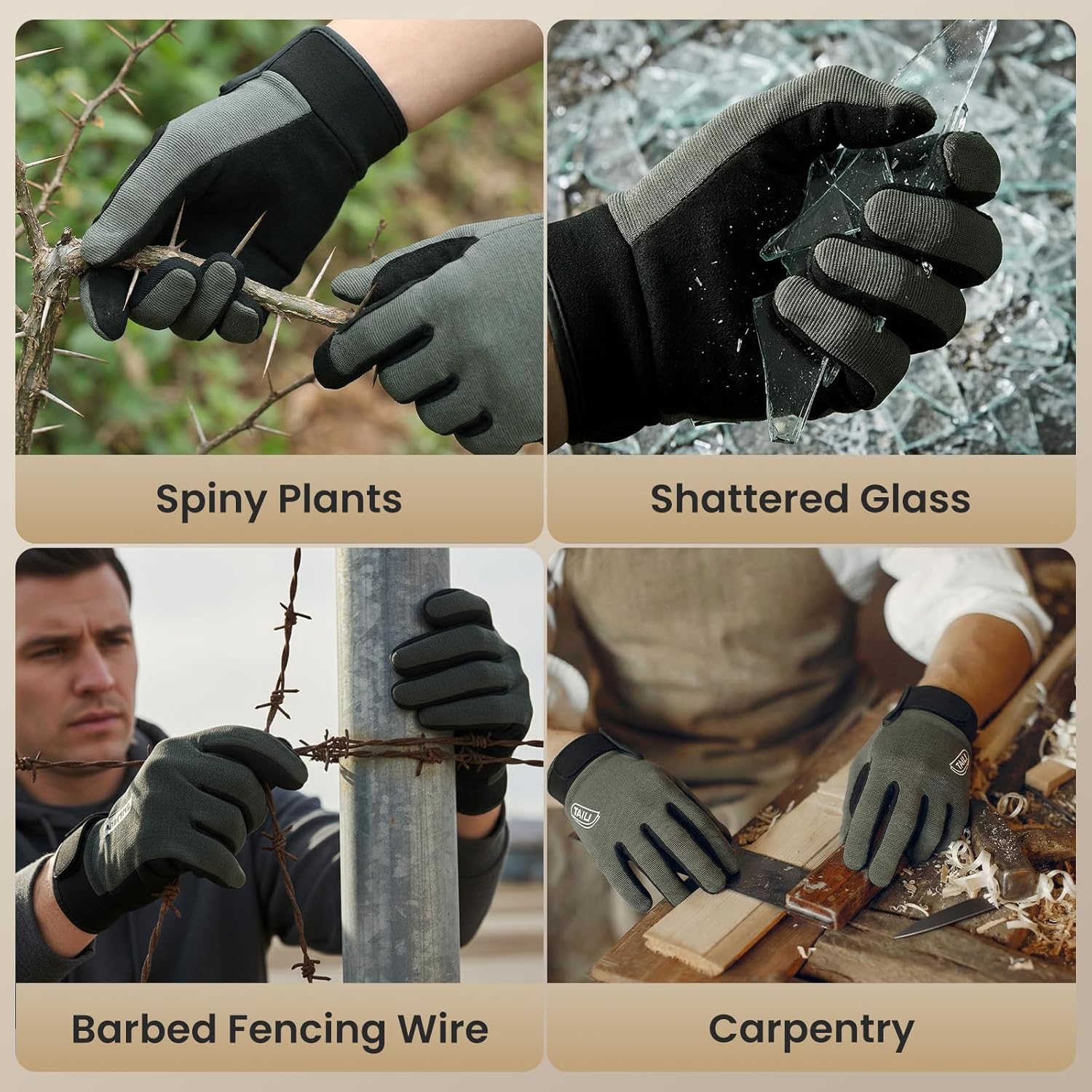 TAILI Feather-Light Series Cut Resistant Work Gloves – Grip & Touchscreen Ready