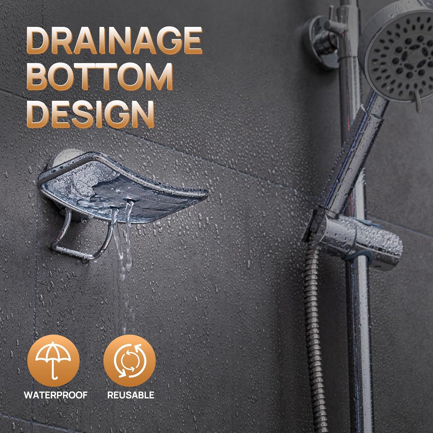 TAILI Chrome Suction Cup Soap Dish Holder | Strong-Adhesion, Waterproof, Rustproof, Removable, Drill-Free