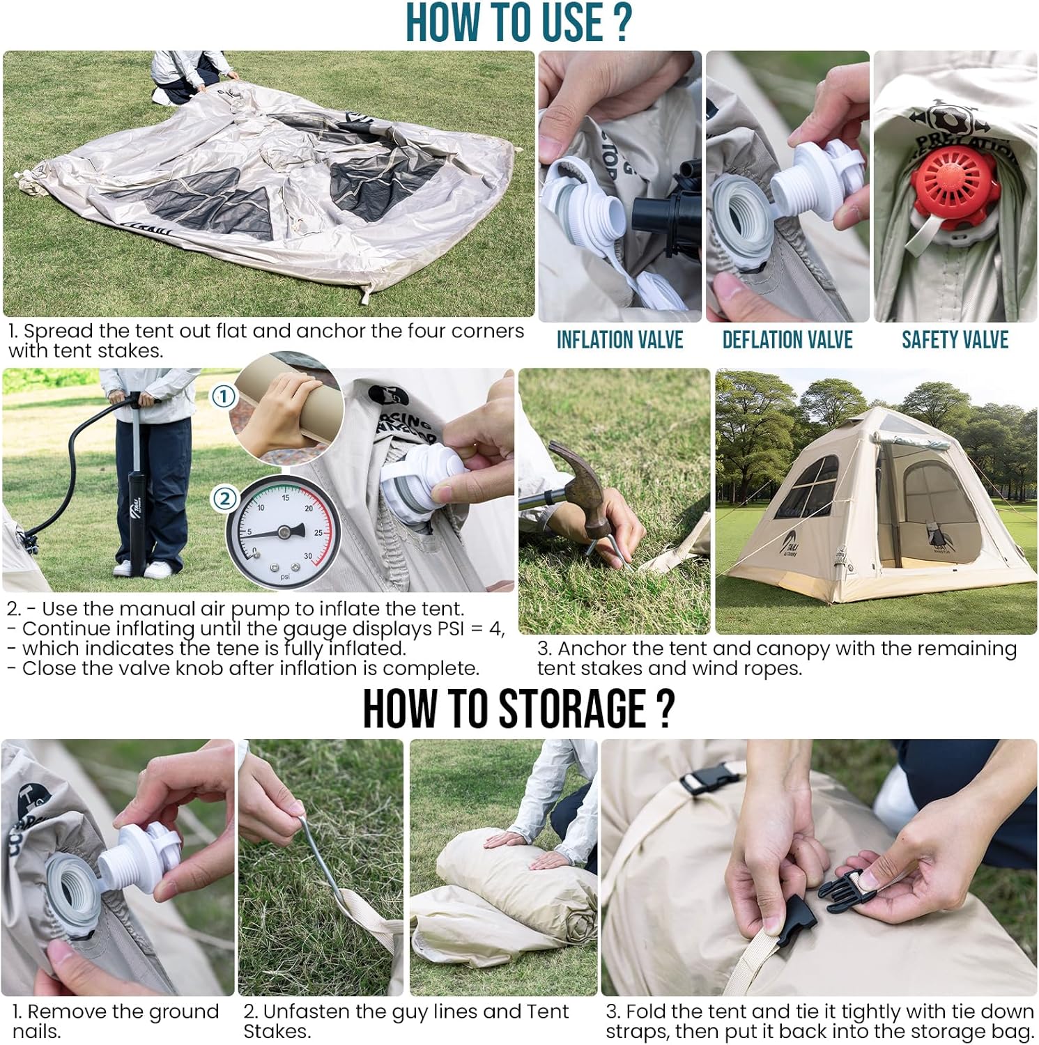 TAILI Oxford Inflatable Blow Up Tent