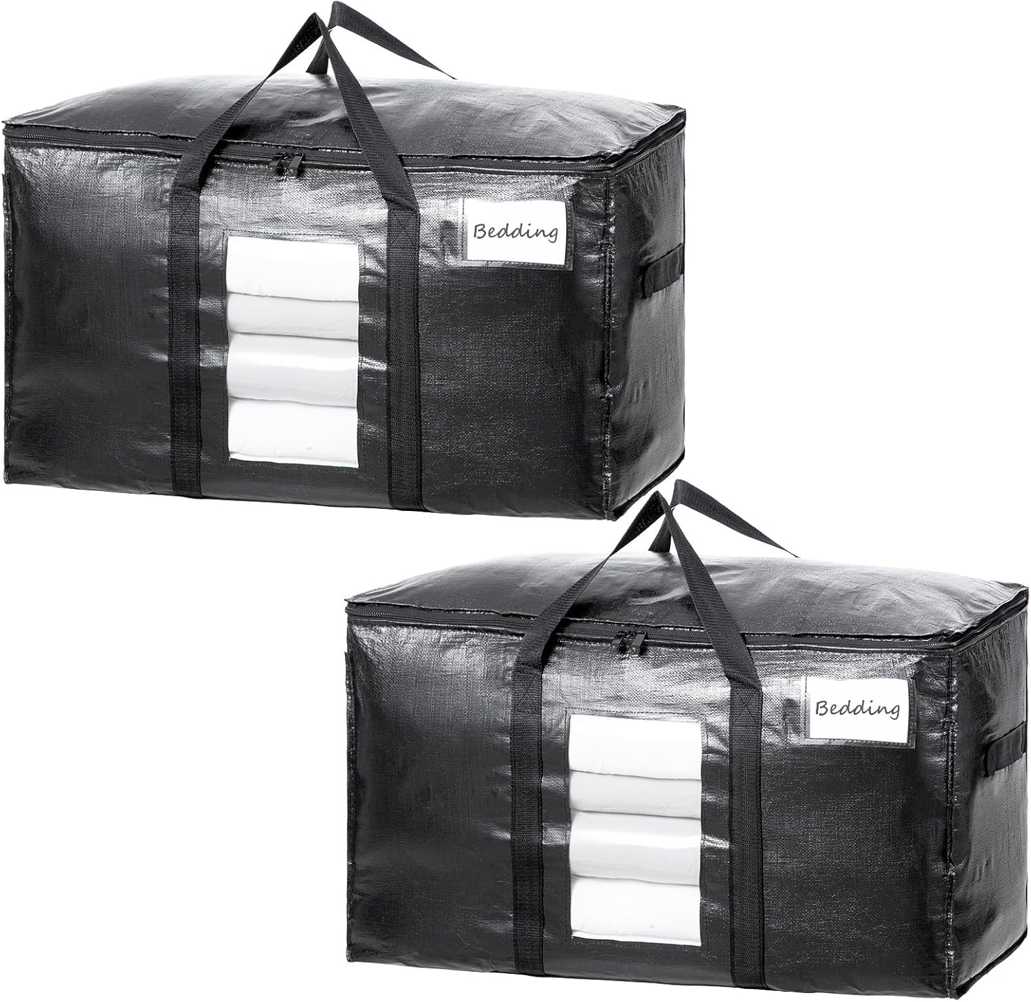 TAILI Black Extra Large Moving Bags with Window