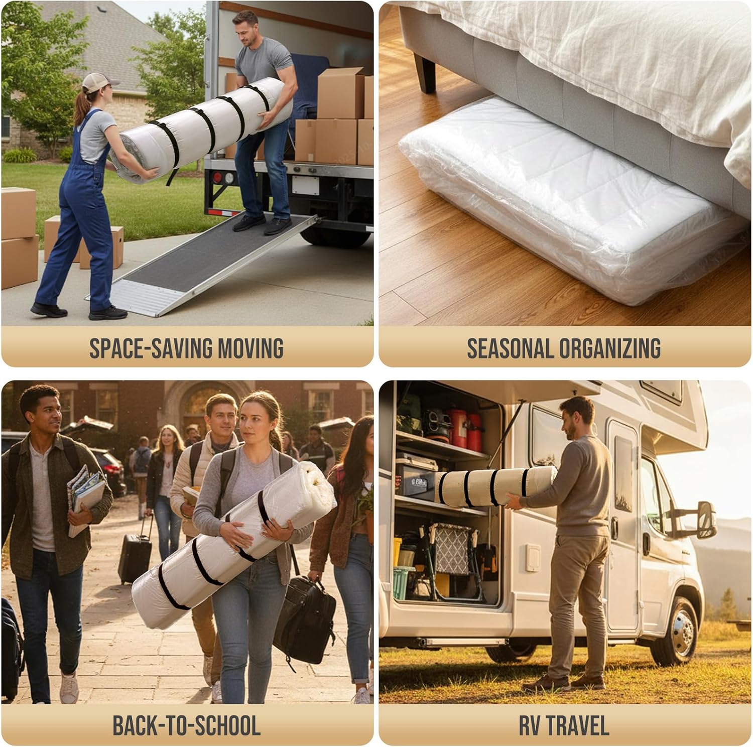 TAILI Mattress Vacuum Storage Bag with Straps