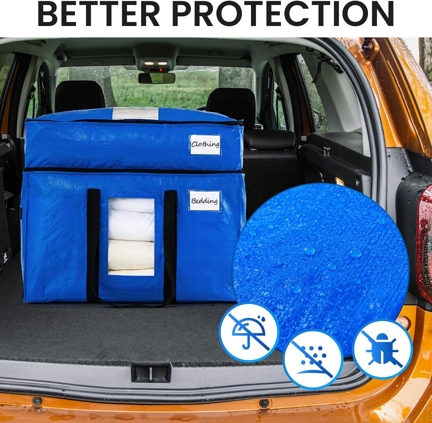 TAILI Storage Tote Series 2 Tier Moving Bags, Extra Large