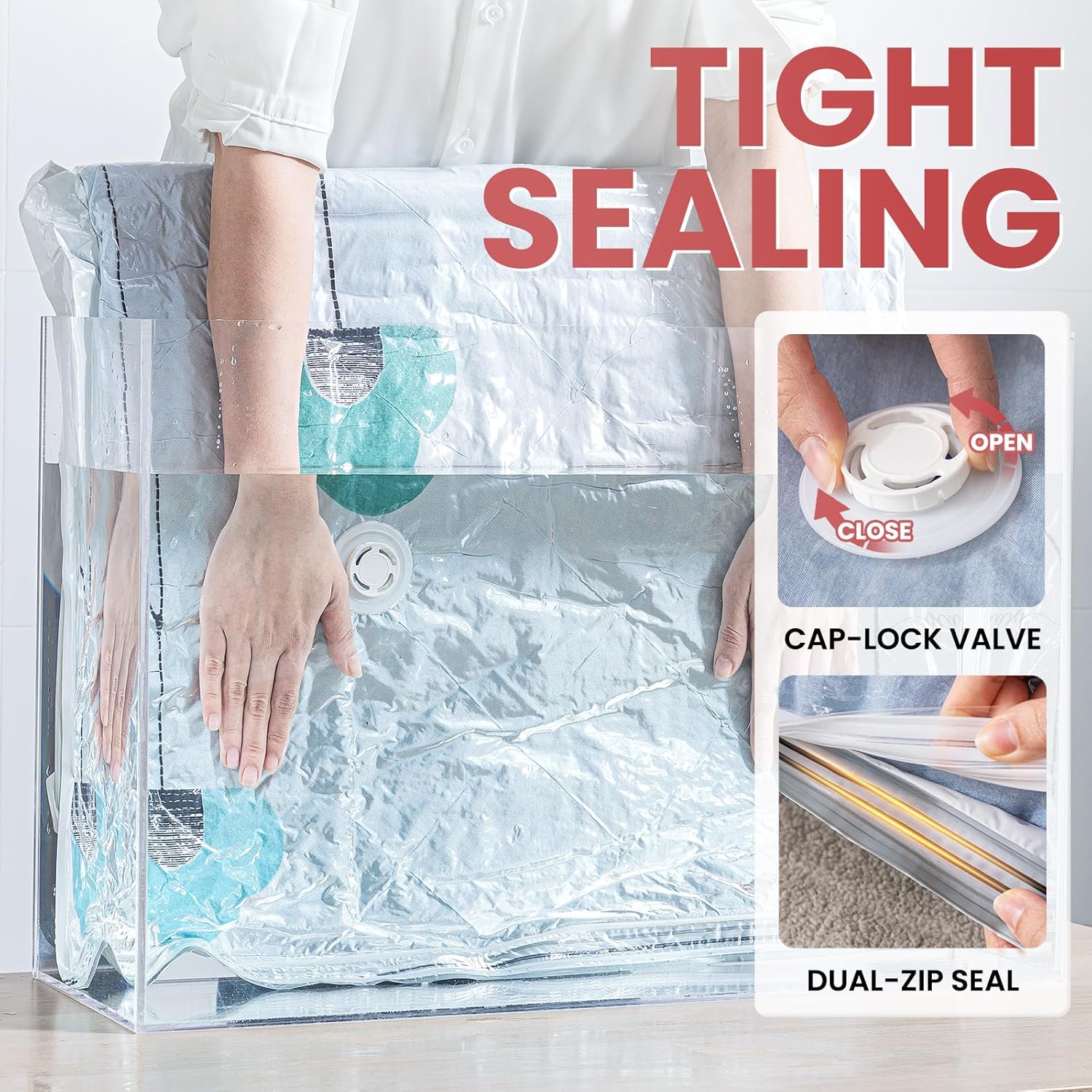 TAILI  XXL Flat Cream Vacuum Storage Bags