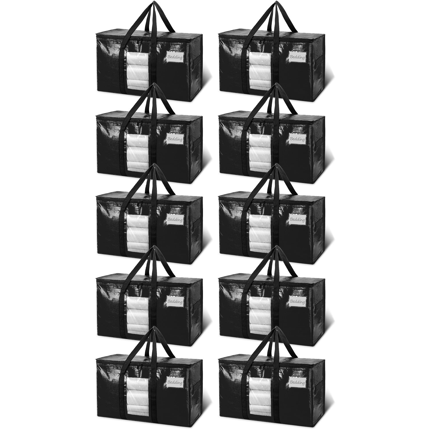 TAILI Black Extra Large Moving Bags with Window