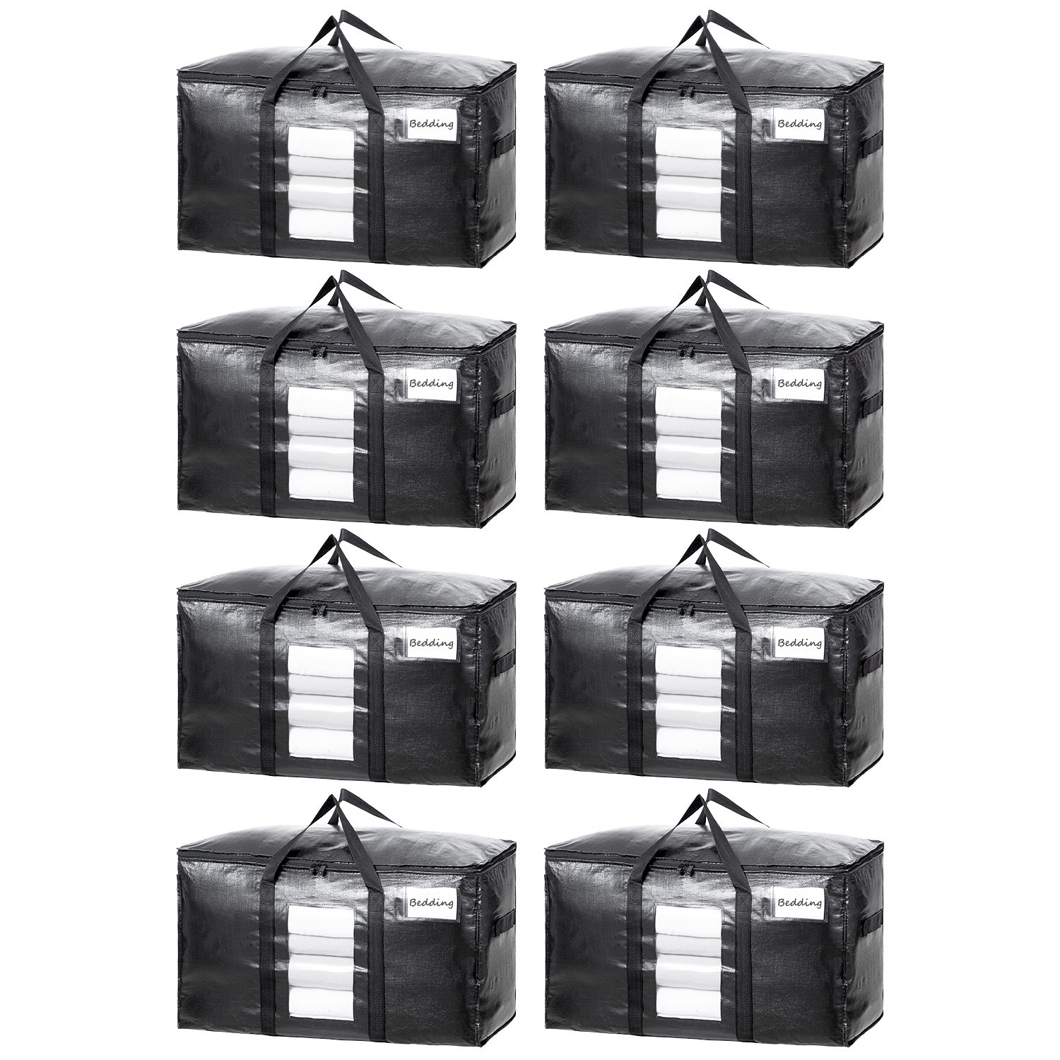 TAILI Black Extra Large Moving Bags with Window