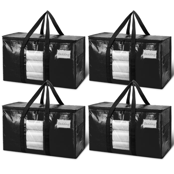 TAILI Black Extra Large Moving Bags with Window