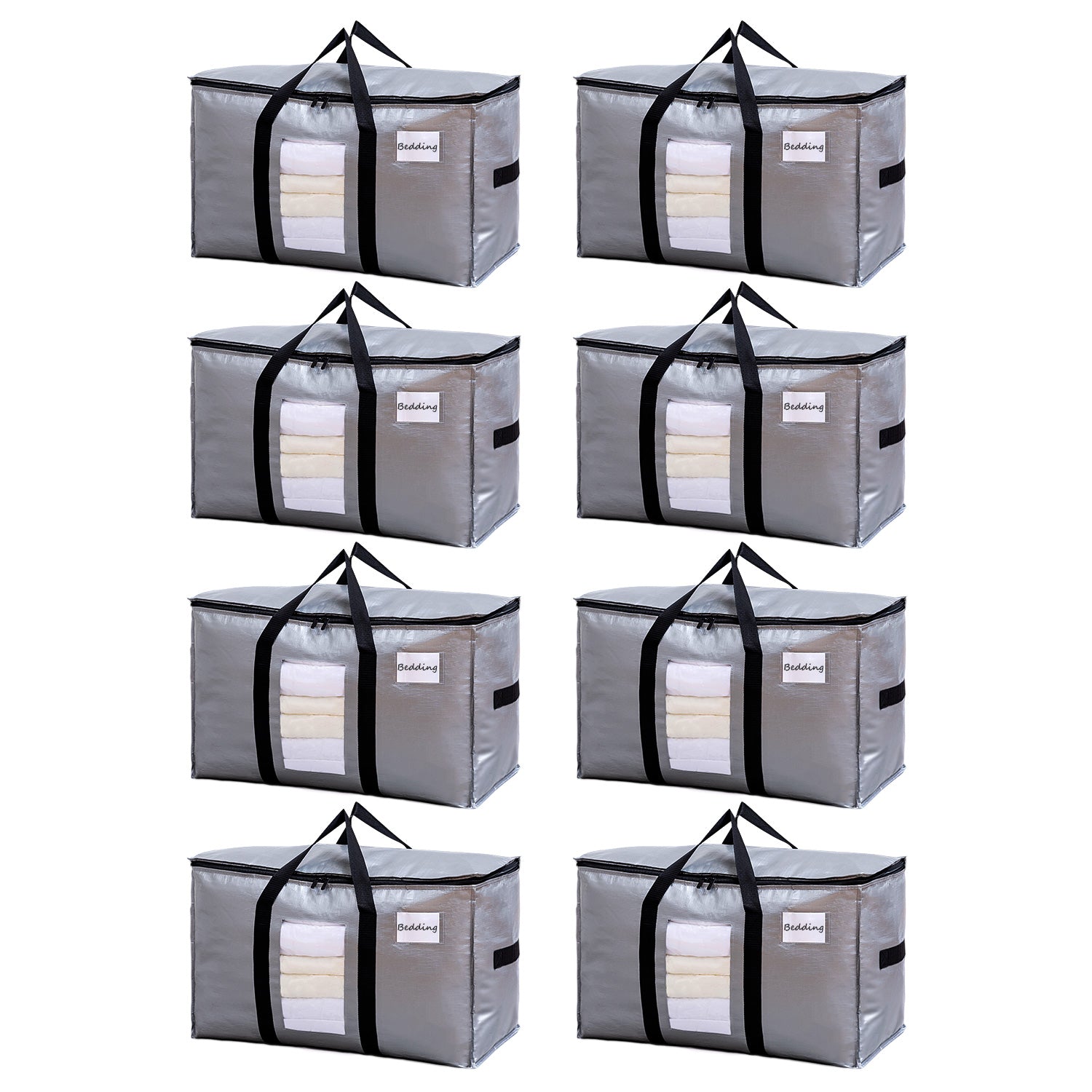 TAILI Silver Extra Large Moving Bags with Window