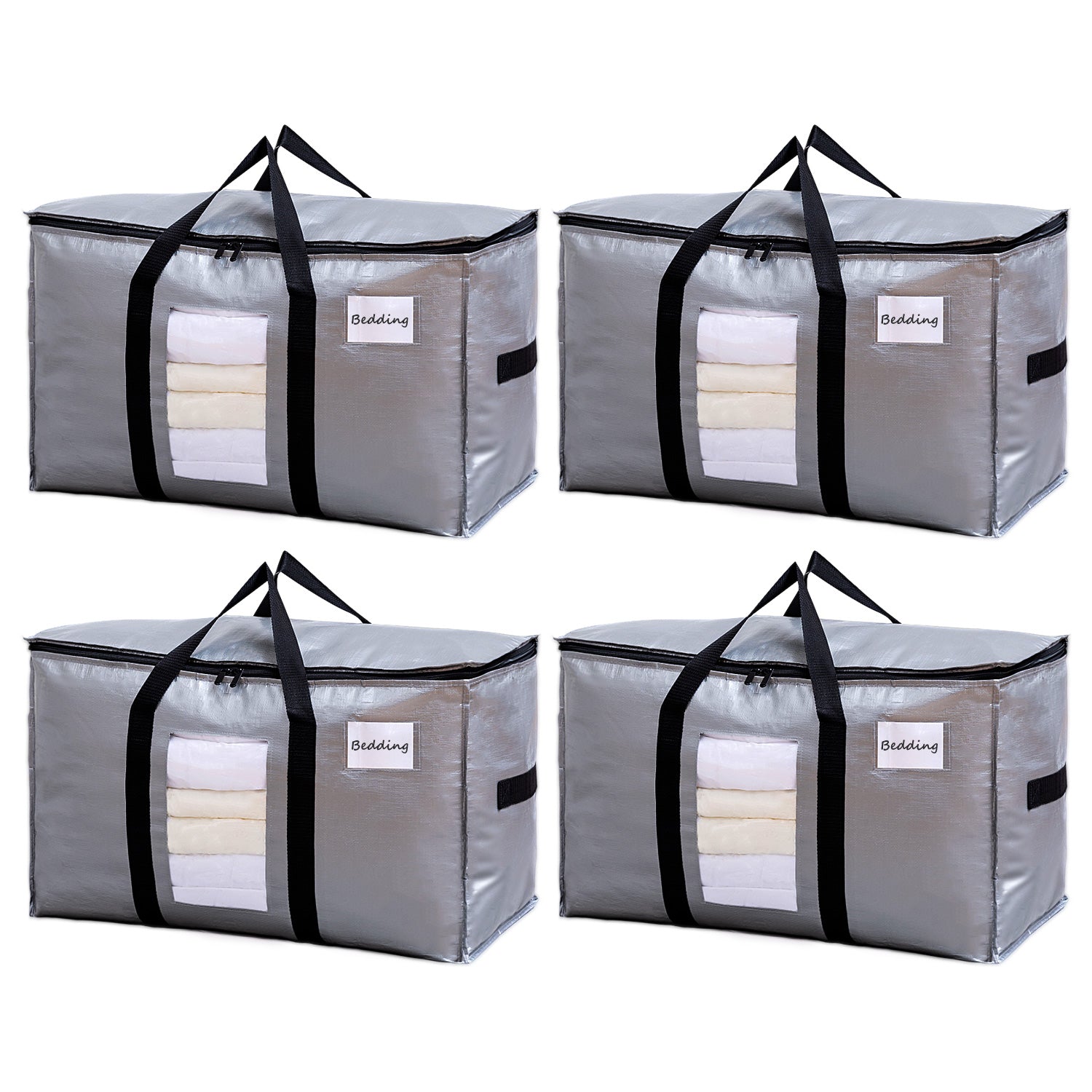 TAILI Silver Extra Large Moving Bags with Window