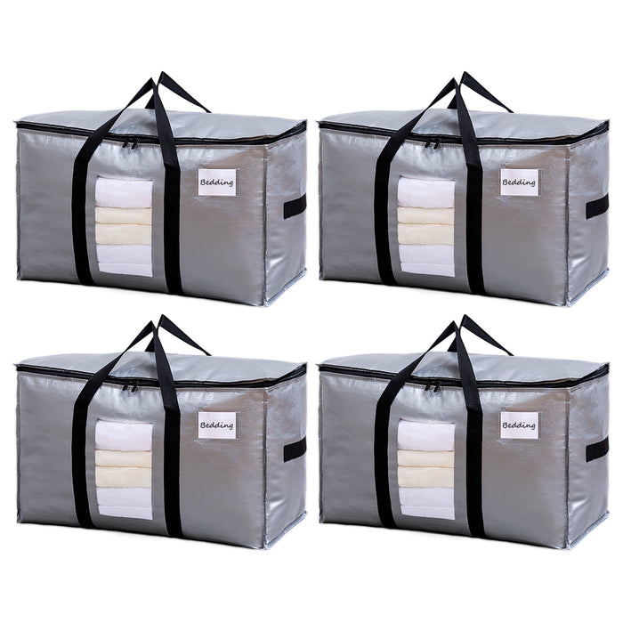 TAILI Silver Extra Large Moving Bags with Window