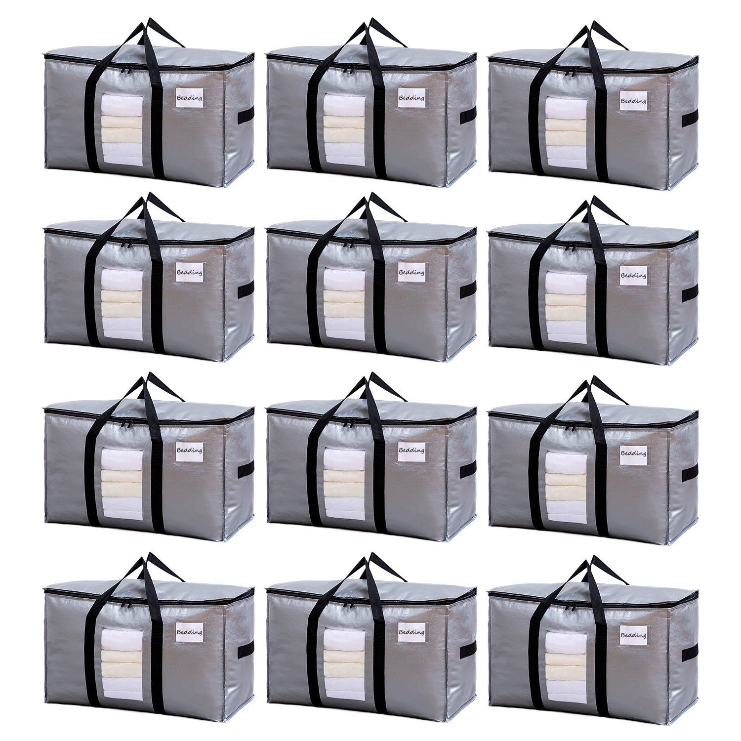 TAILI Silver Extra Large Moving Bags with Window
