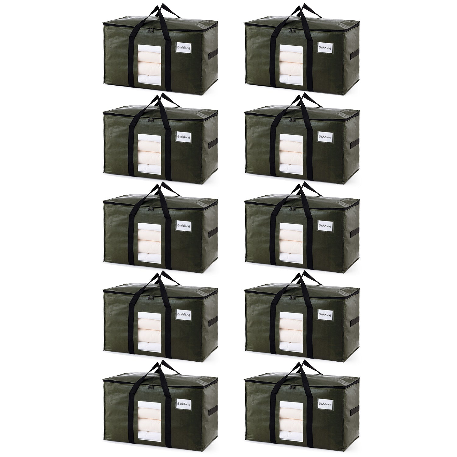 TAILI Green Extra Large Moving Bags with Window