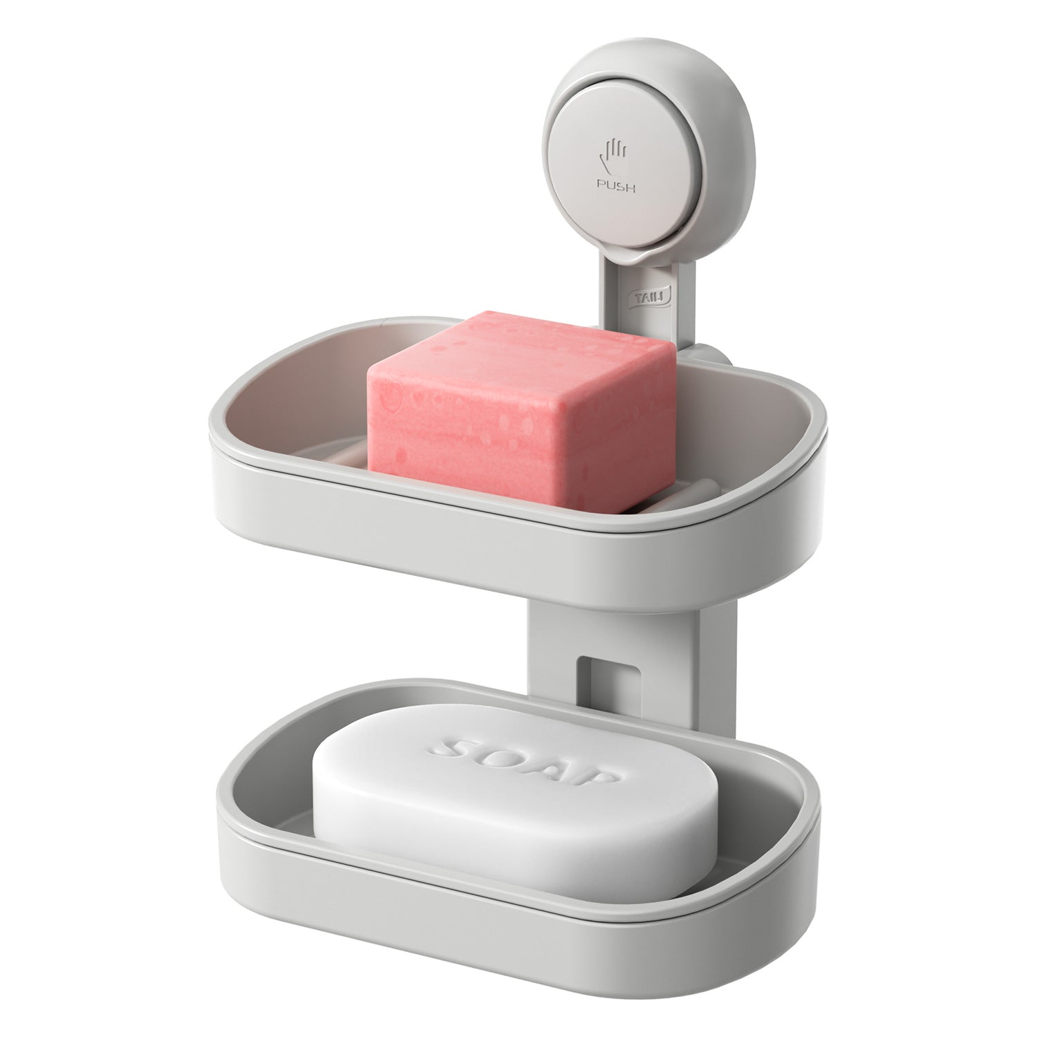 TAILI NICE Series Suction Soap Dish Holder – No-Drill Bathroom Organizer