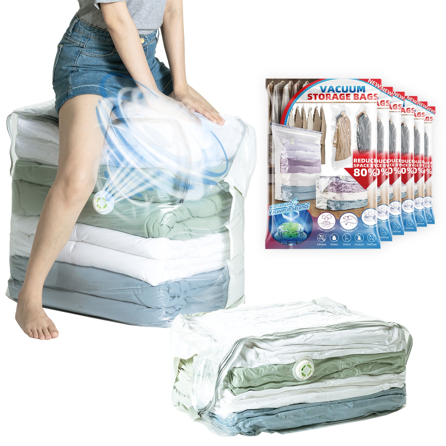 TAILI Clean Cube Vacuum Storage Bags