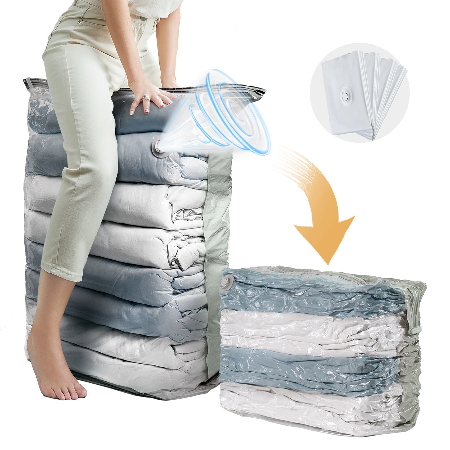 TAILI Cream Cube Vacuum Storage Bags