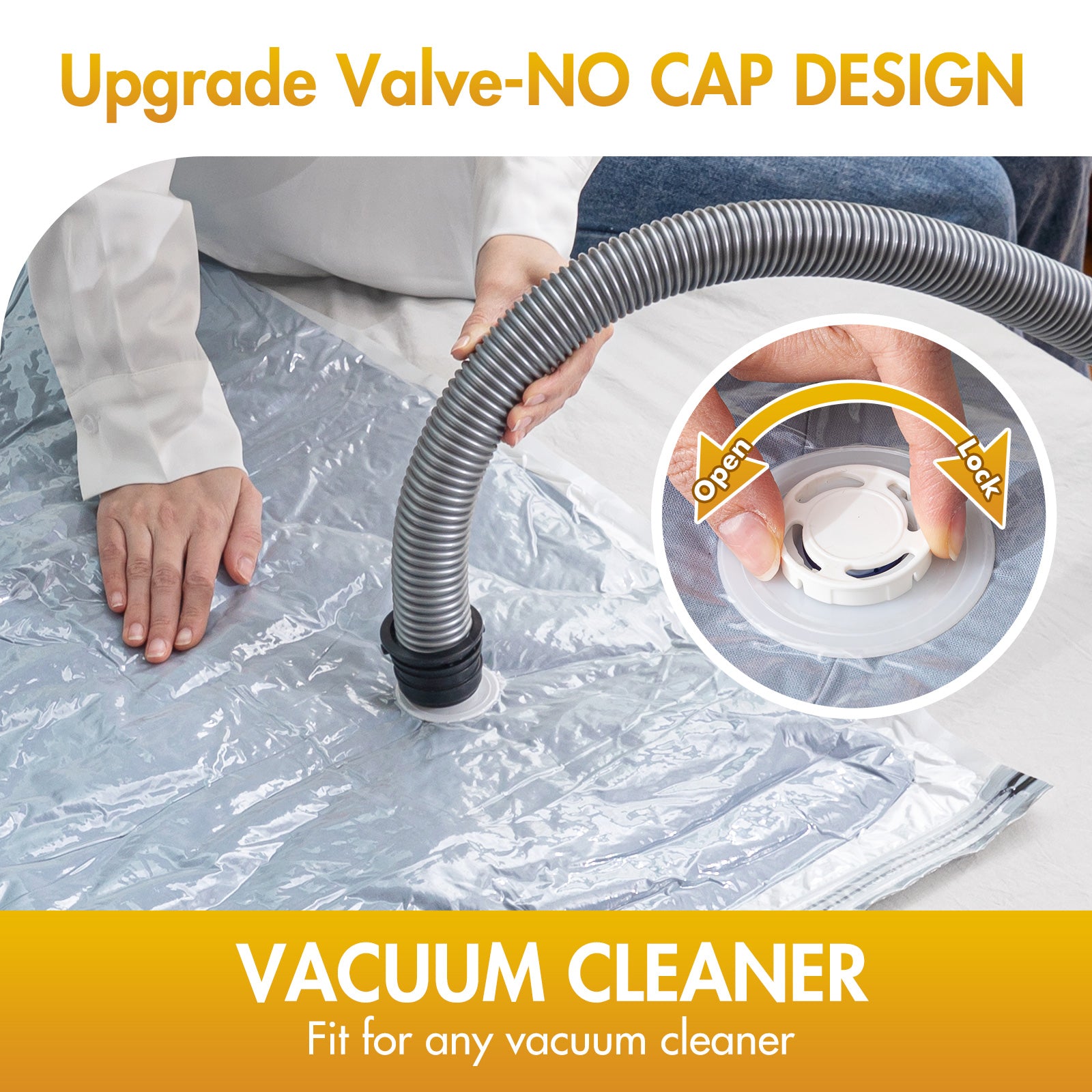 TAILI Cream Flat Vacuum Storage Bags