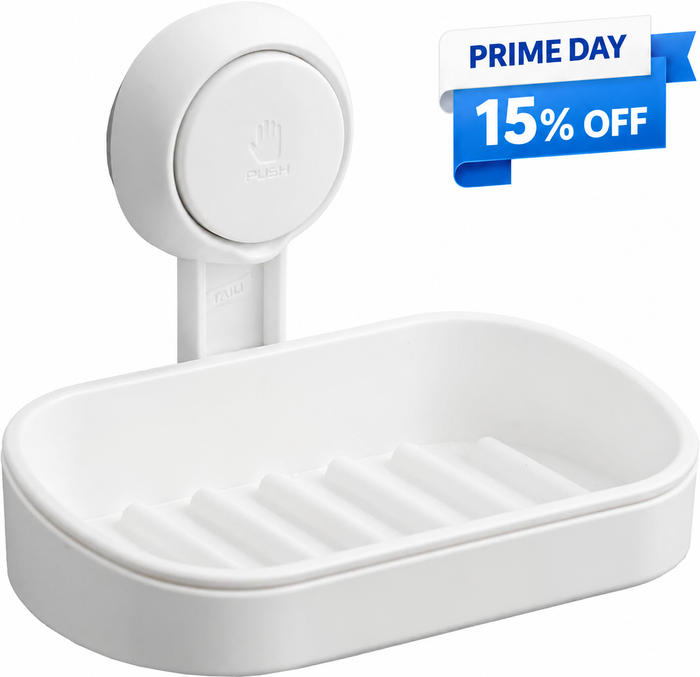 TAILI NICE Series Suction Soap Dish Holder – No-Drill Bathroom Organizer