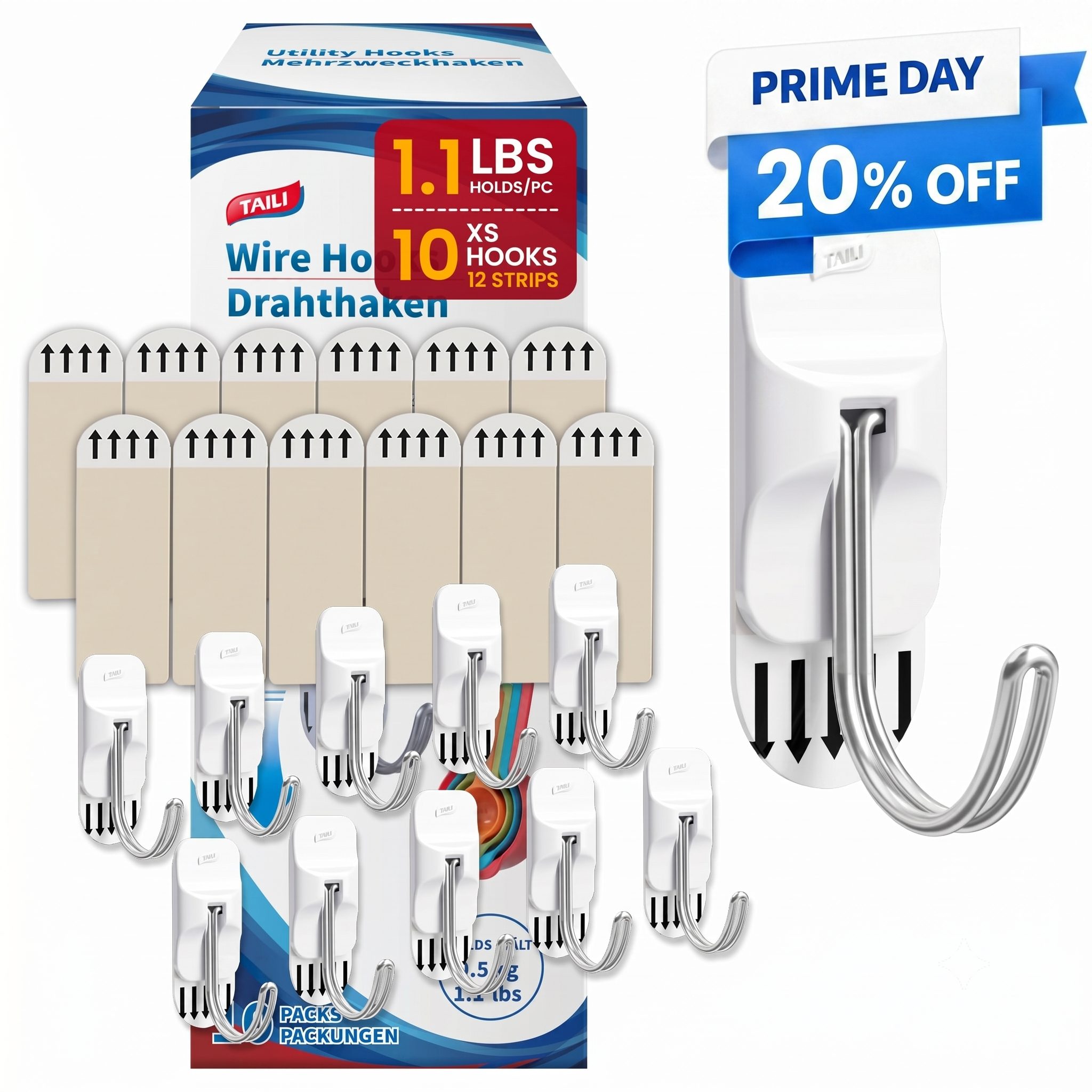TAILI Easy-Wire Damage‑Free Hanging Hooks