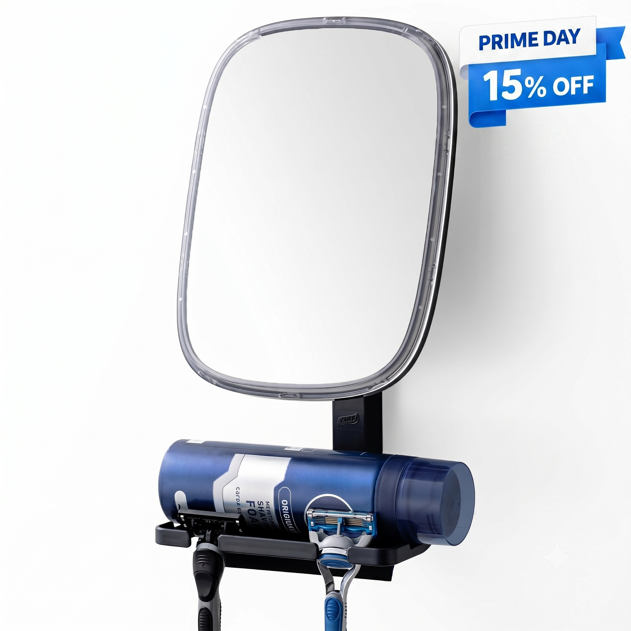 TAILI NICE Series Fogless Shower Mirror – Suction Shaving Mirror with Razor Holder