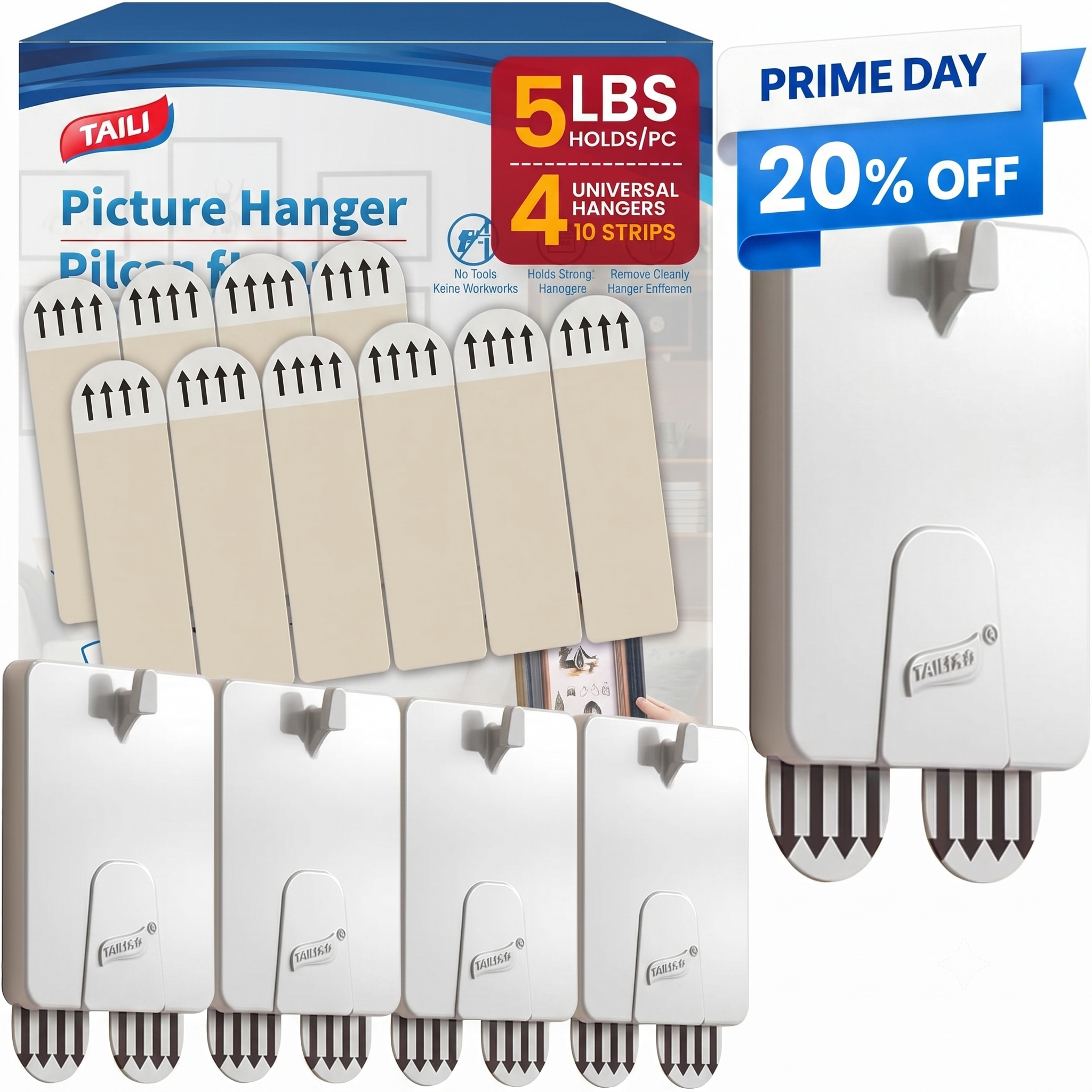 TAILI Easy-magic Heavy Duty Picture Hanging Strips