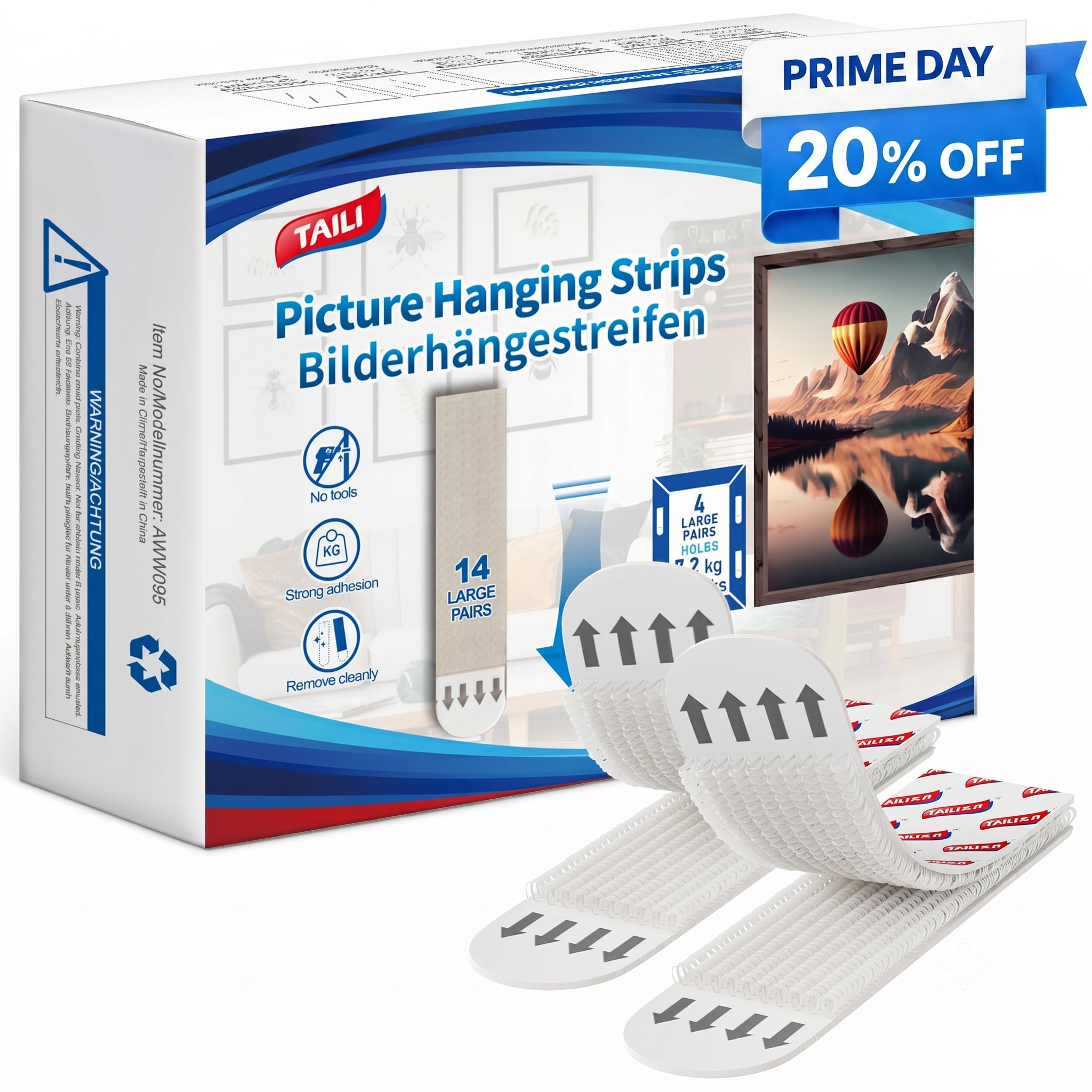 TAILI Easy-Magic Hanging Picture Magic Tape Adhesive Strip
