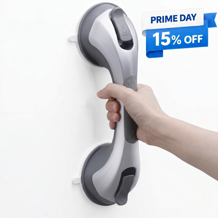 TAILI Nice Series 12 Inch Suction Shower Grab Bar – No-Drill Bathroom Safety Handle