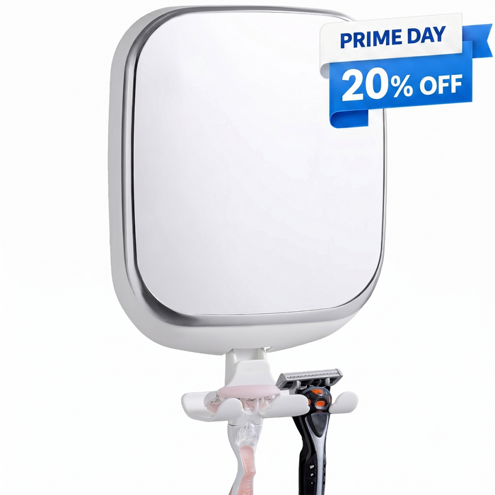 TAILI Nice Series Fogless Shower Shaving Mirror – No-Drill Suction Wall Mount