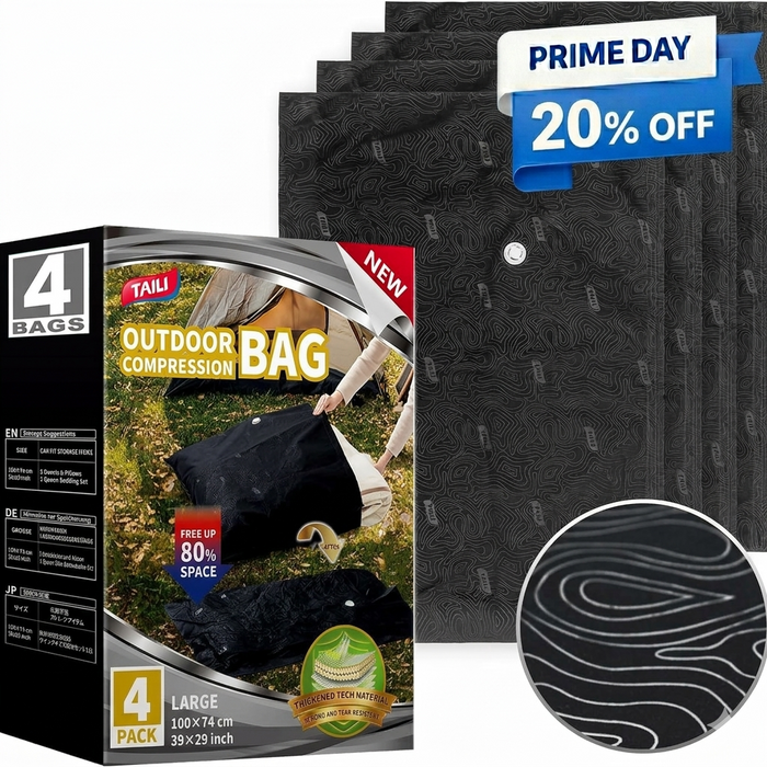 TAILI Black Outdoor Vacuum Storage Bags