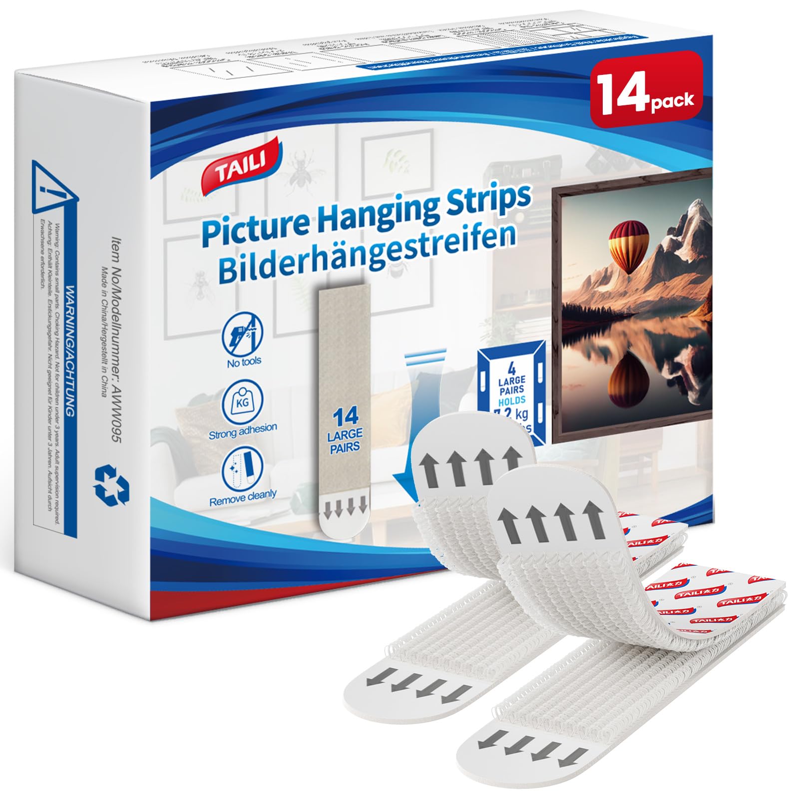 TAILI Easy-Magic Hanging Picture Magic Tape Adhesive Strip