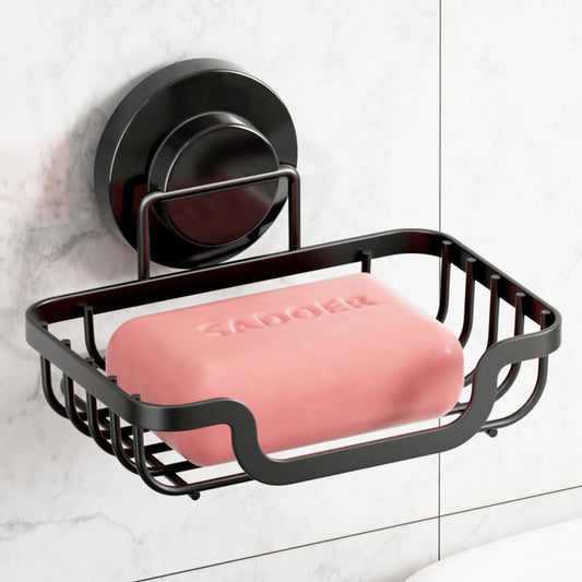 TAILI Soap Dish Holder Suction Cup with Hooks and Silicone Soap Saver Pad for Shower Wall, Shampoo Saver Tray for Bathroom, Tub, Kitchen, Rustproof Stainless Steel Sponge Holder