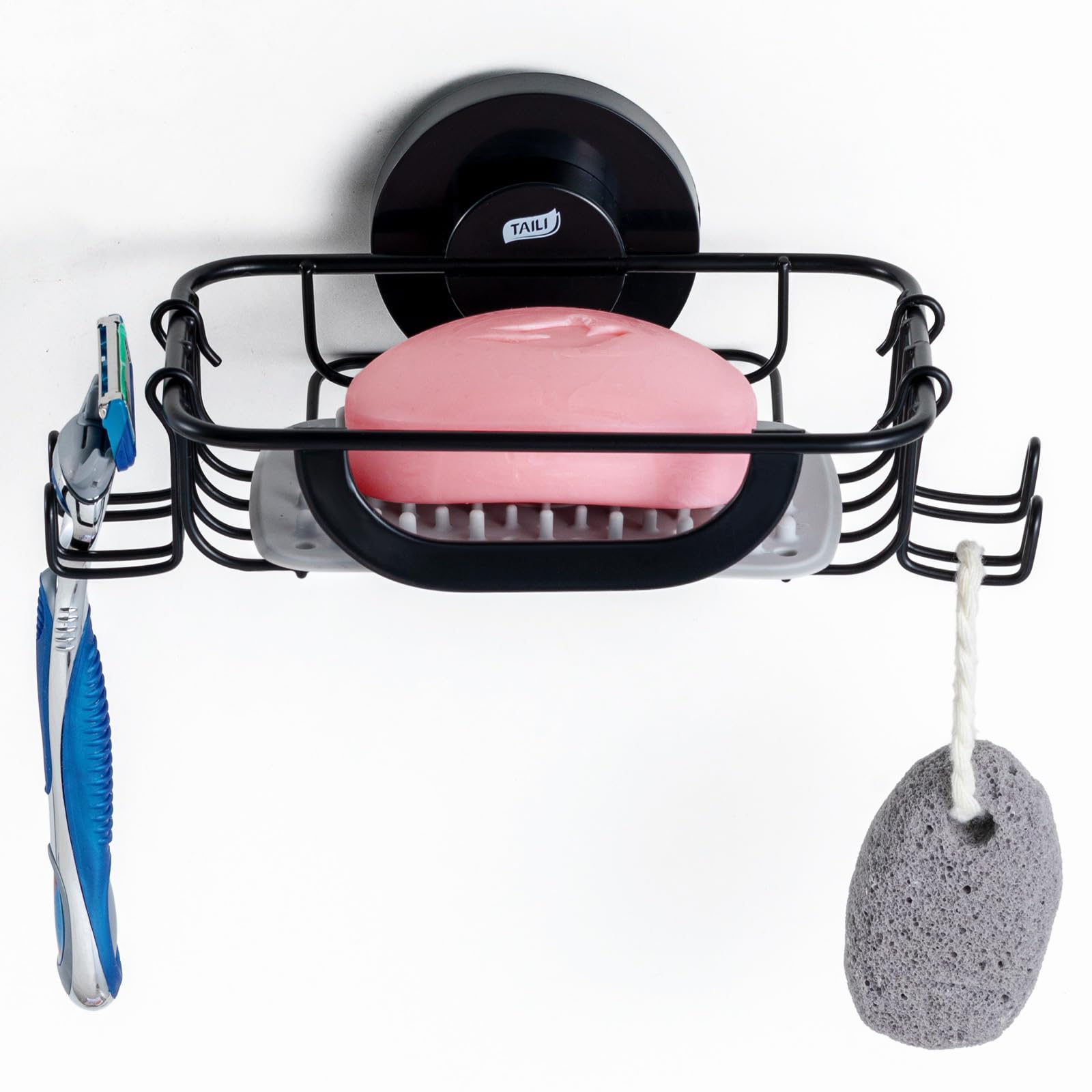 TAILI Line Series Suction Soap Holder with Hooks