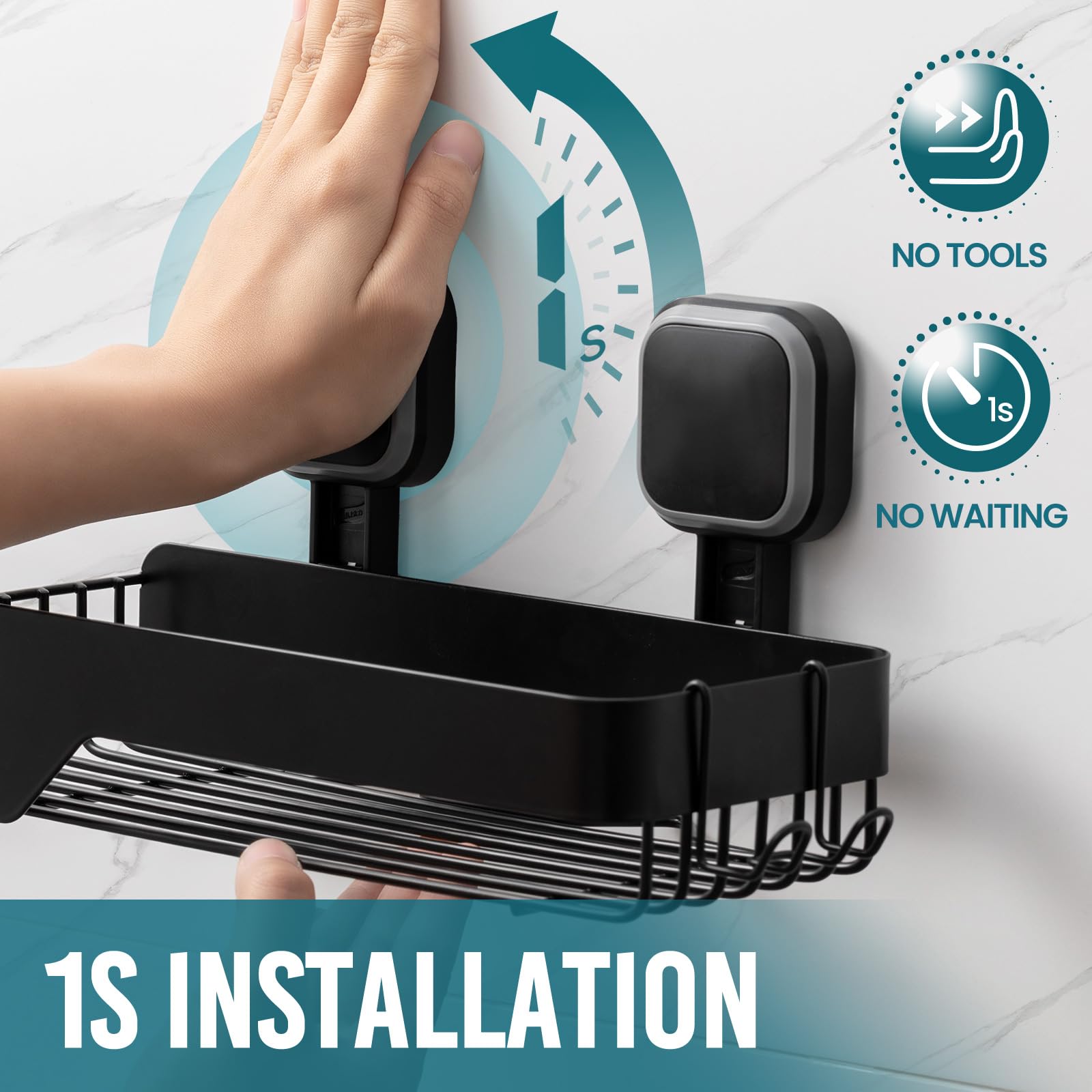 TAILI Face Series Suction Shower Caddy