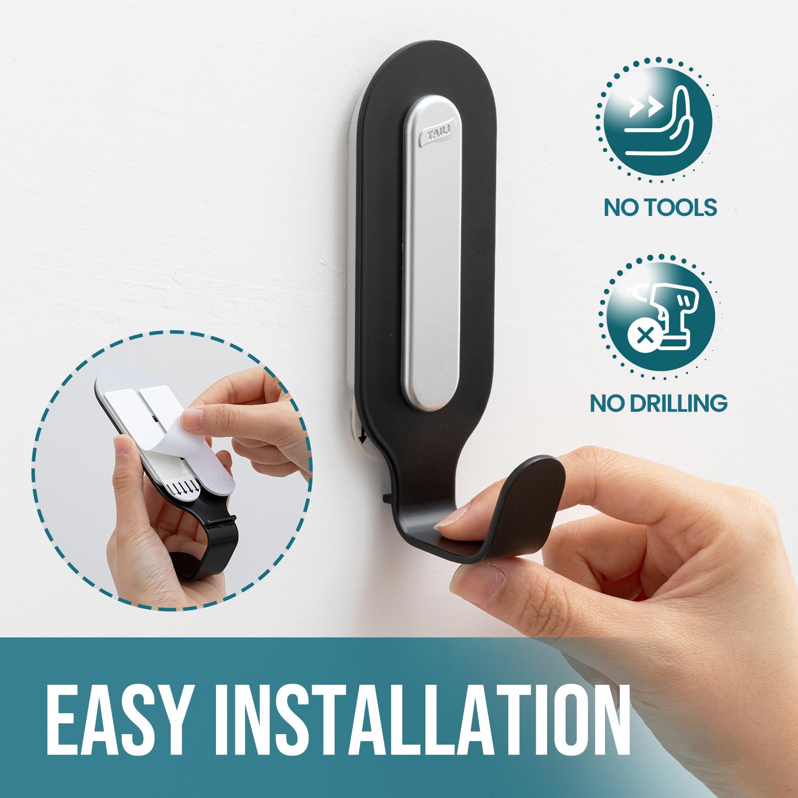 TAILI Easy-Wire Metal Adhesive Hooks