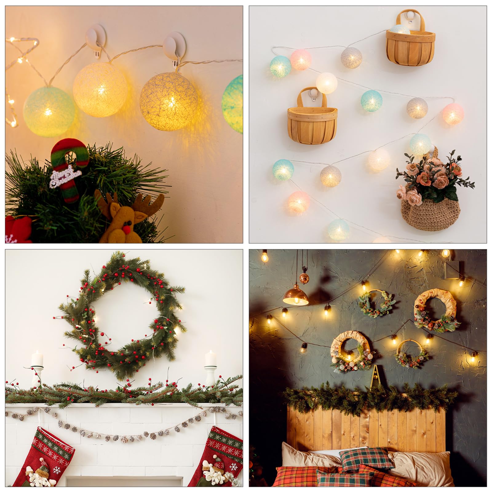 TAILI Christmas Light Clips 20 Pcs Indoor String Light Hooks