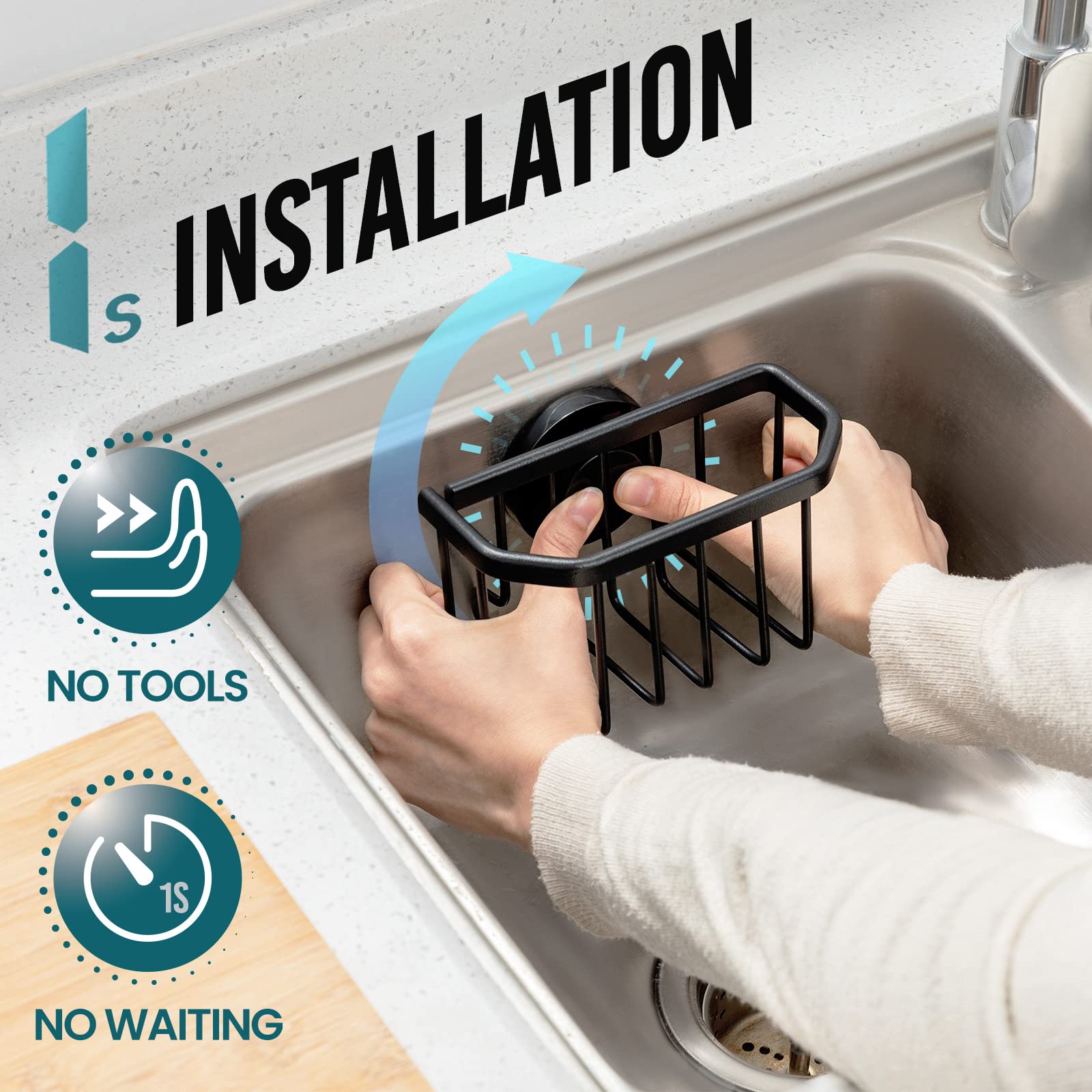 TAILI Suction Sink Sponge Holder