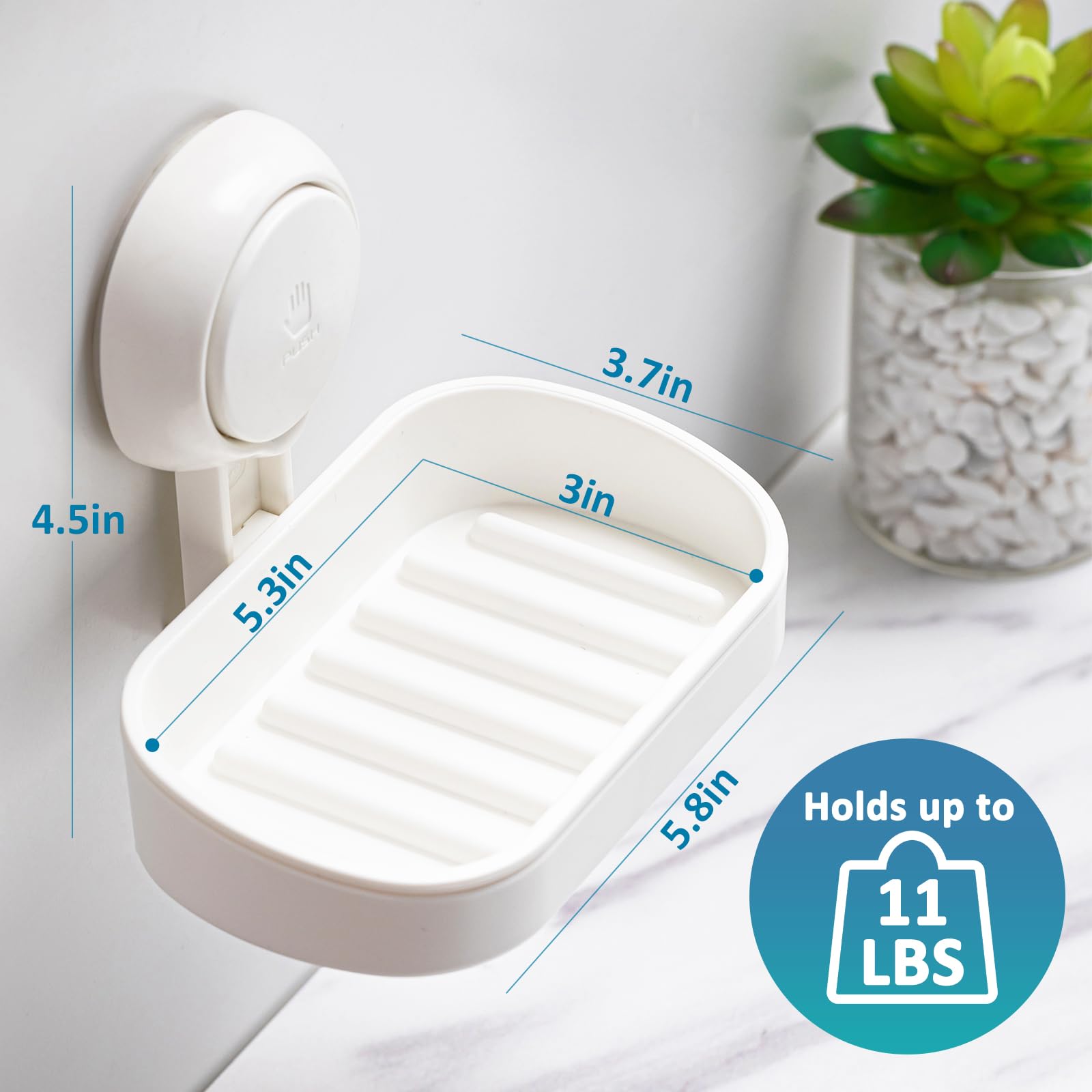 TAILI NICE Series Suction Soap Dish Holder – No-Drill Bathroom Organizer