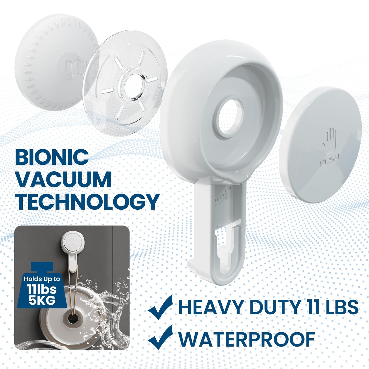 TAILI Suction Towel Hook for Bathroom, Damage-Free Hanging Hooks for Inside Shower Wall, Powerful Vacuum Suction Cup Shower Holder for Towel, Loofah, Cloth, Easy to Install and Remove, 4 Pack