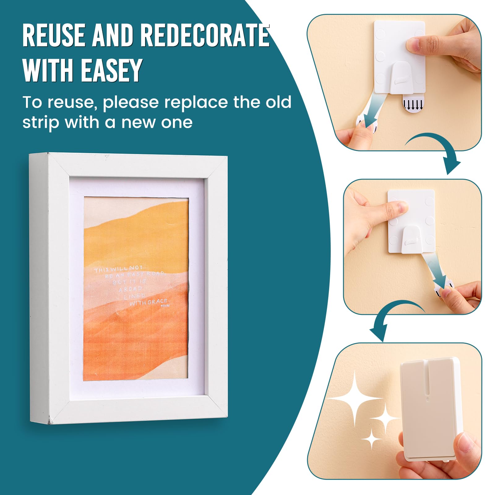 TAILI Easy-magic Heavy Duty Picture Hanging Strips