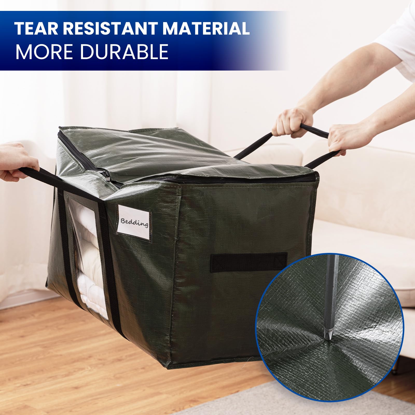 TAILI Green Extra Large Moving Bags with Window