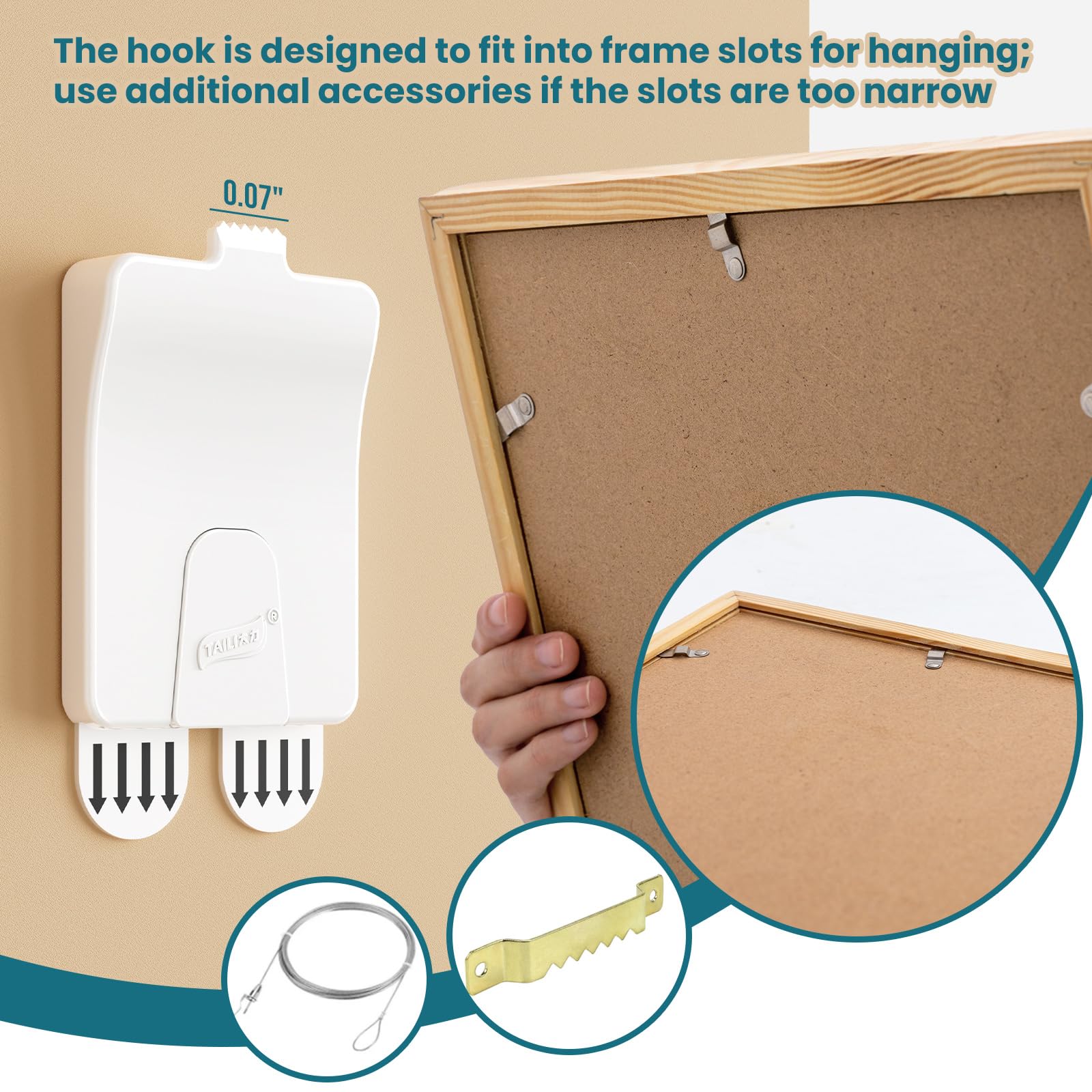 TAILI Easy-Magic Picture Hanging Hooks