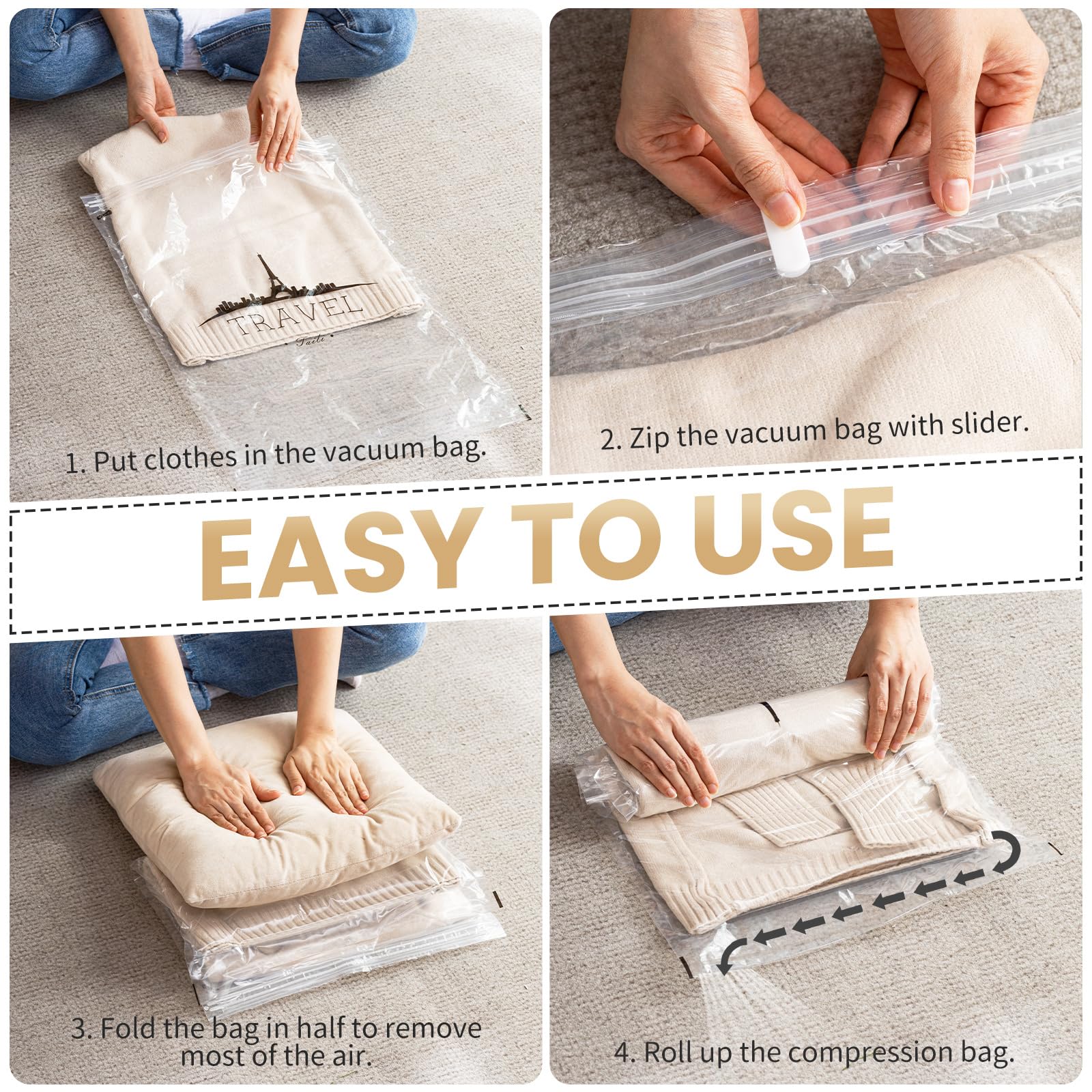 TAILI Clean Travel Compression Bags