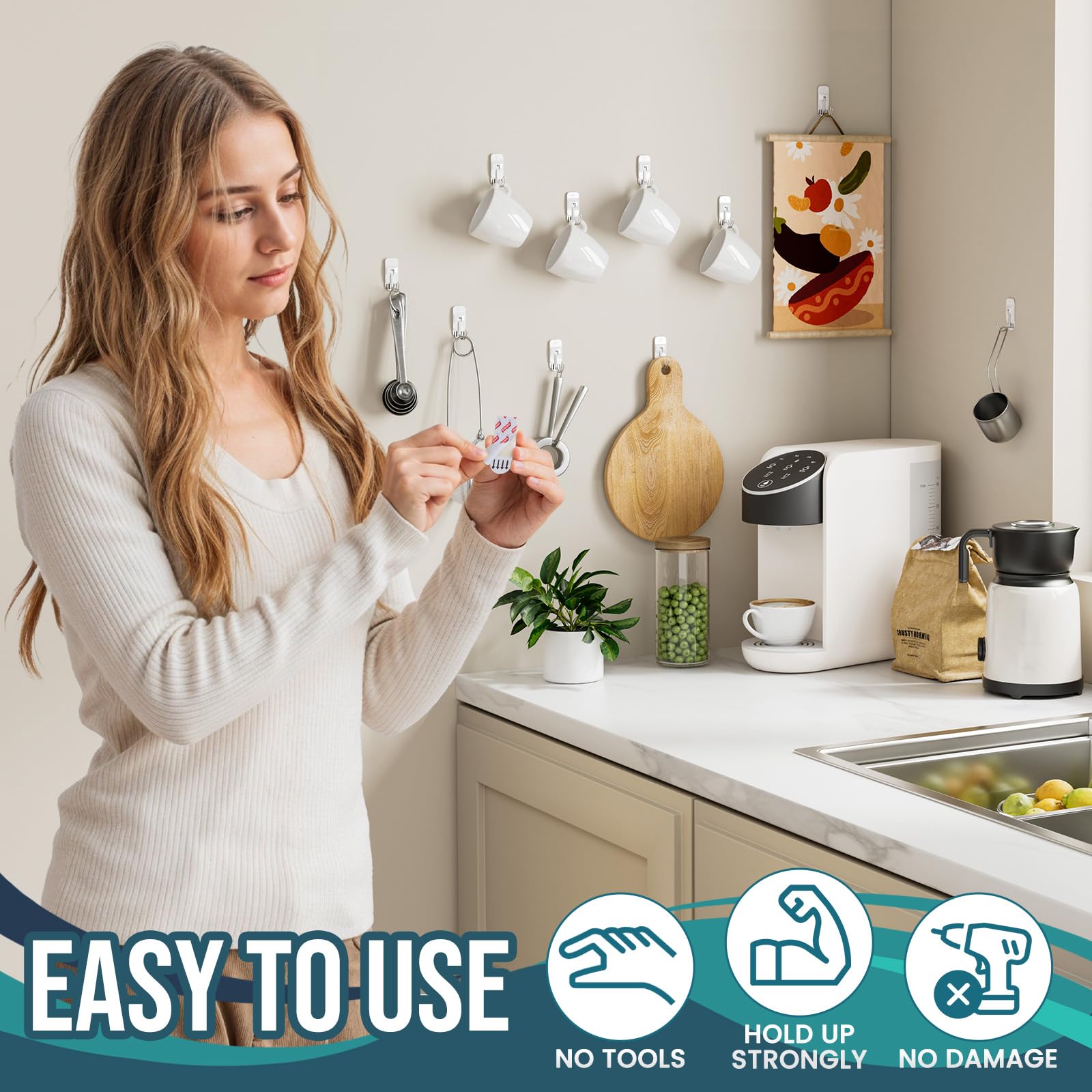 TAILI Easy-Wire Damage‑Free Hanging Hooks