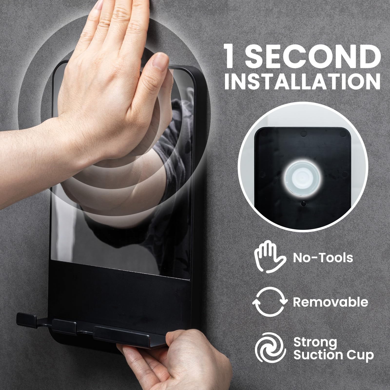 TAILI NICE Series Anti-Fog Shower Mirror with Razor Holder