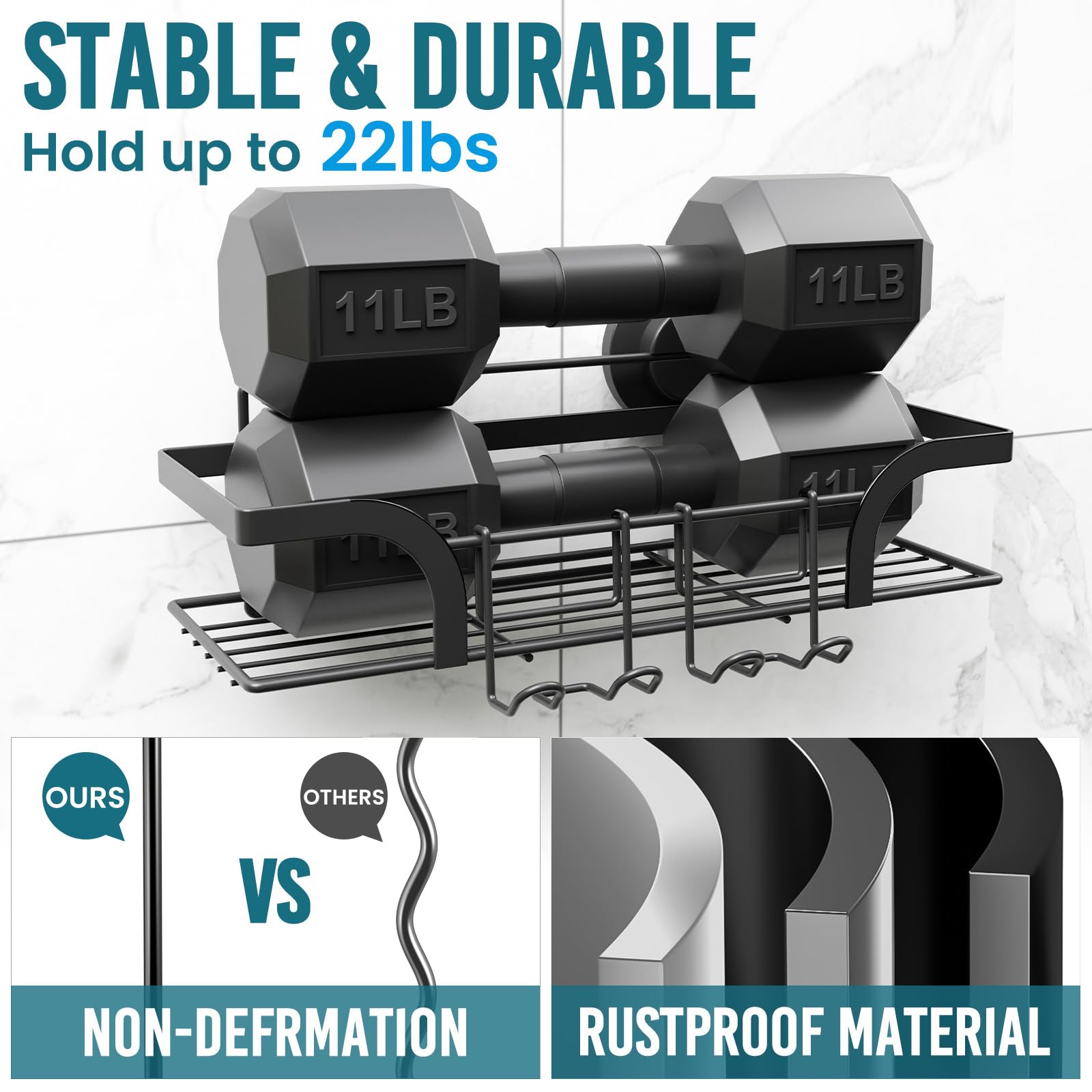 TAILI Trace Series Suction Shower Caddy