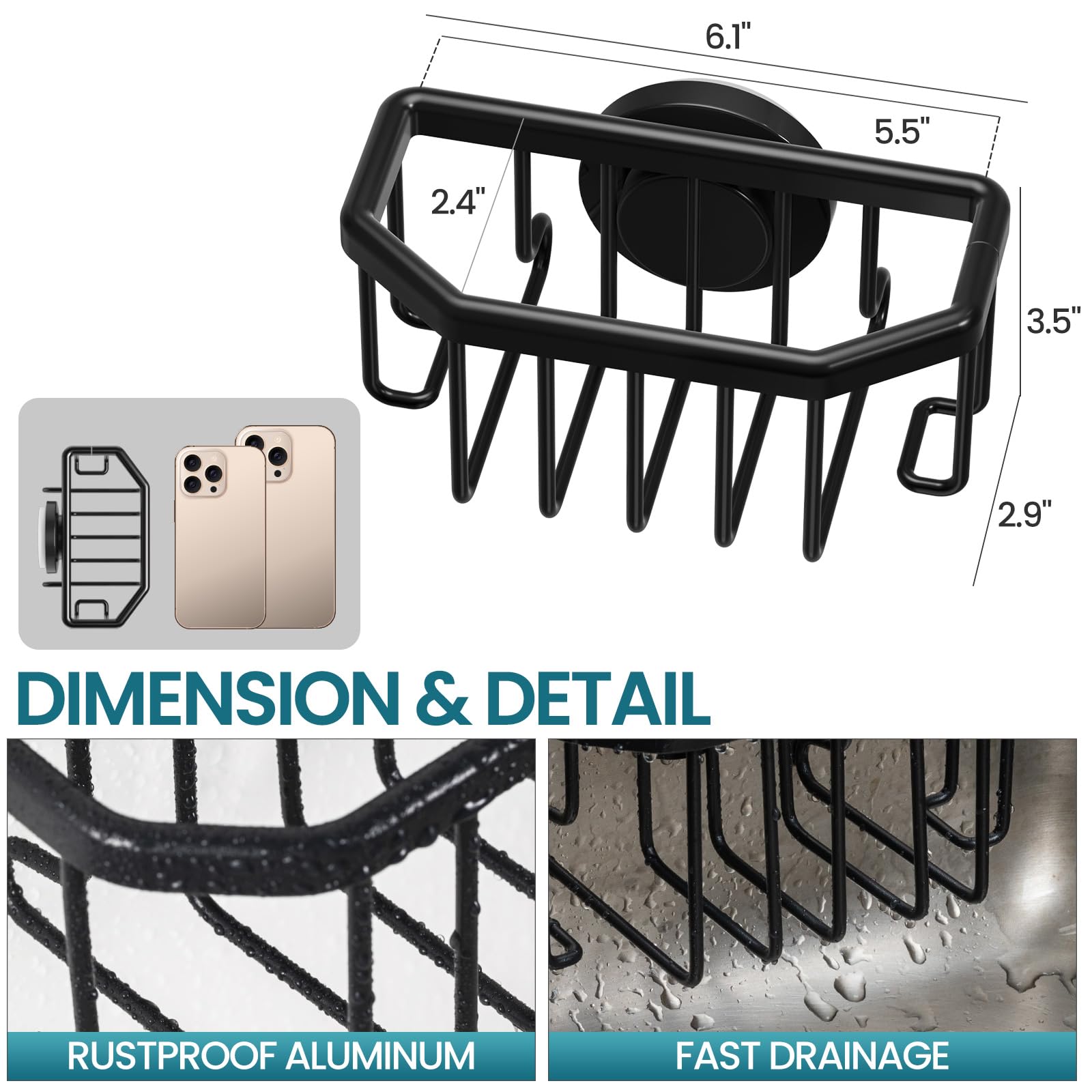 TAILI Suction Sink Sponge Holder