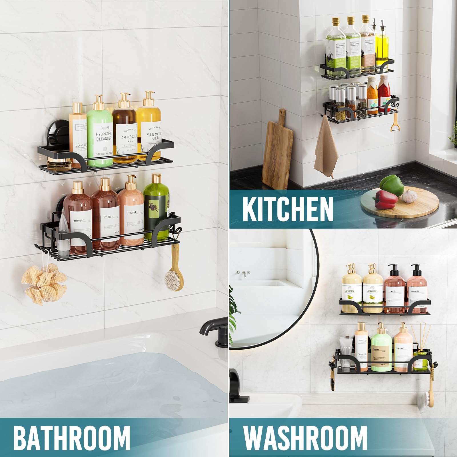 TAILI Trace Series Suction Shower Caddy