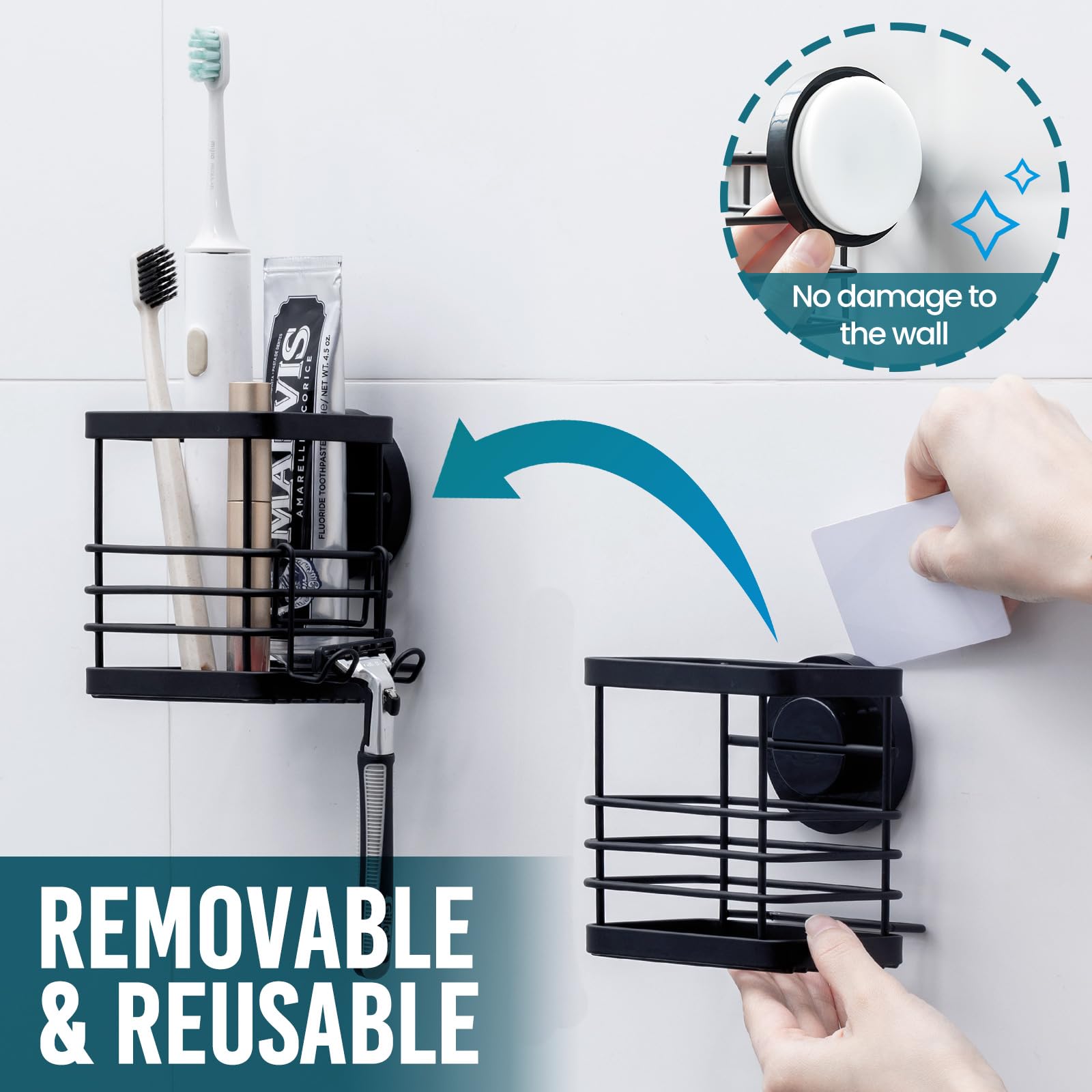 TAILI Trace Series Patented Suction Toothbrush Holder